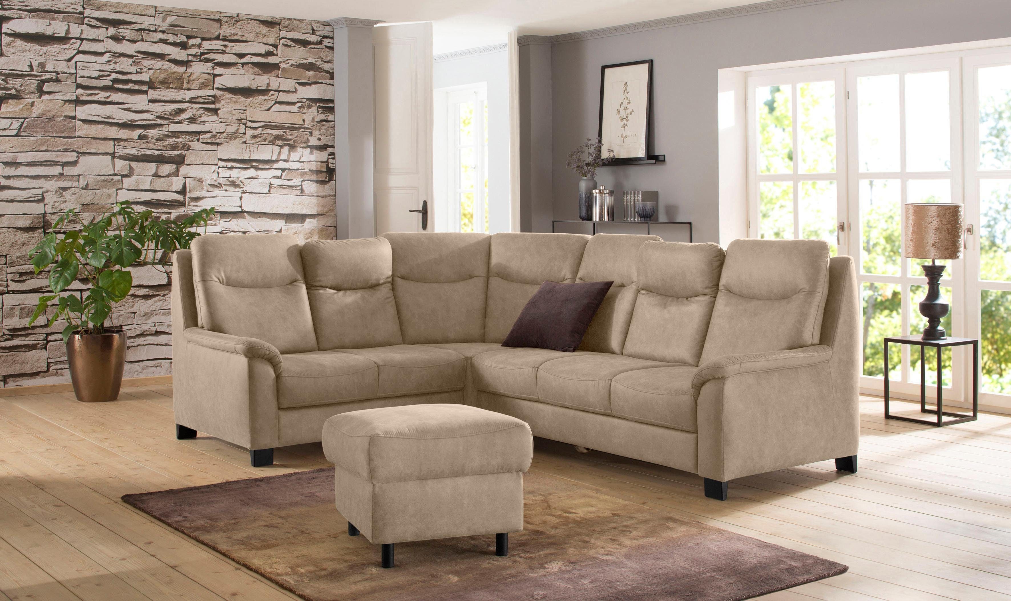 Home affaire Ecksofa "Boccaccio L-Form", mit Federkern, incl. Kopfteilverst günstig online kaufen