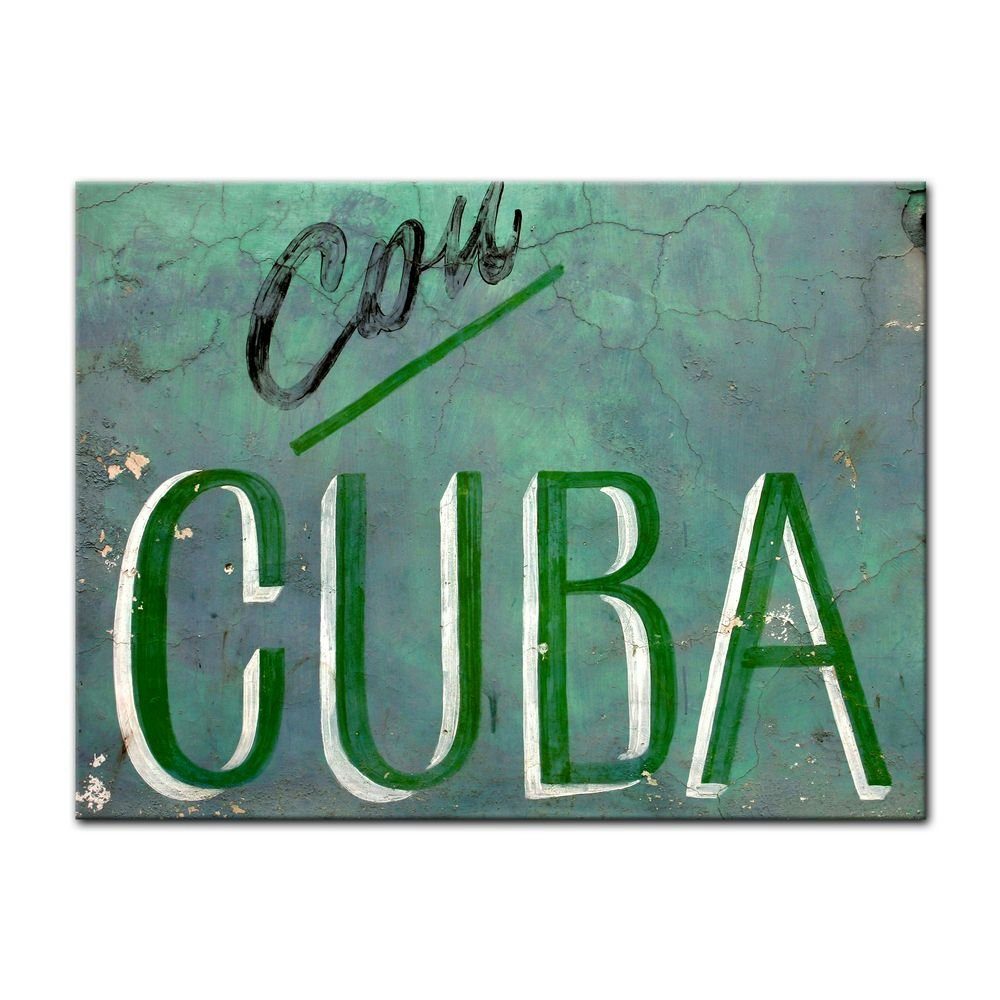 Bilderdepot24 Leinwandbild Cuba, Sprüche & Texte