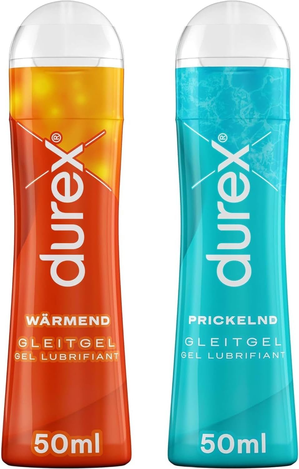 Gleitgel Durex Play Gleitgel Ausprobierpaket, Prickelnd & Wärmend (2 x 50ml)