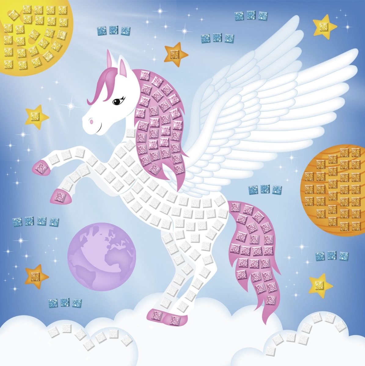Ursus - Ludwig Bähr Bastelfilz Moosgummi Mosaik Glitter Pegasus