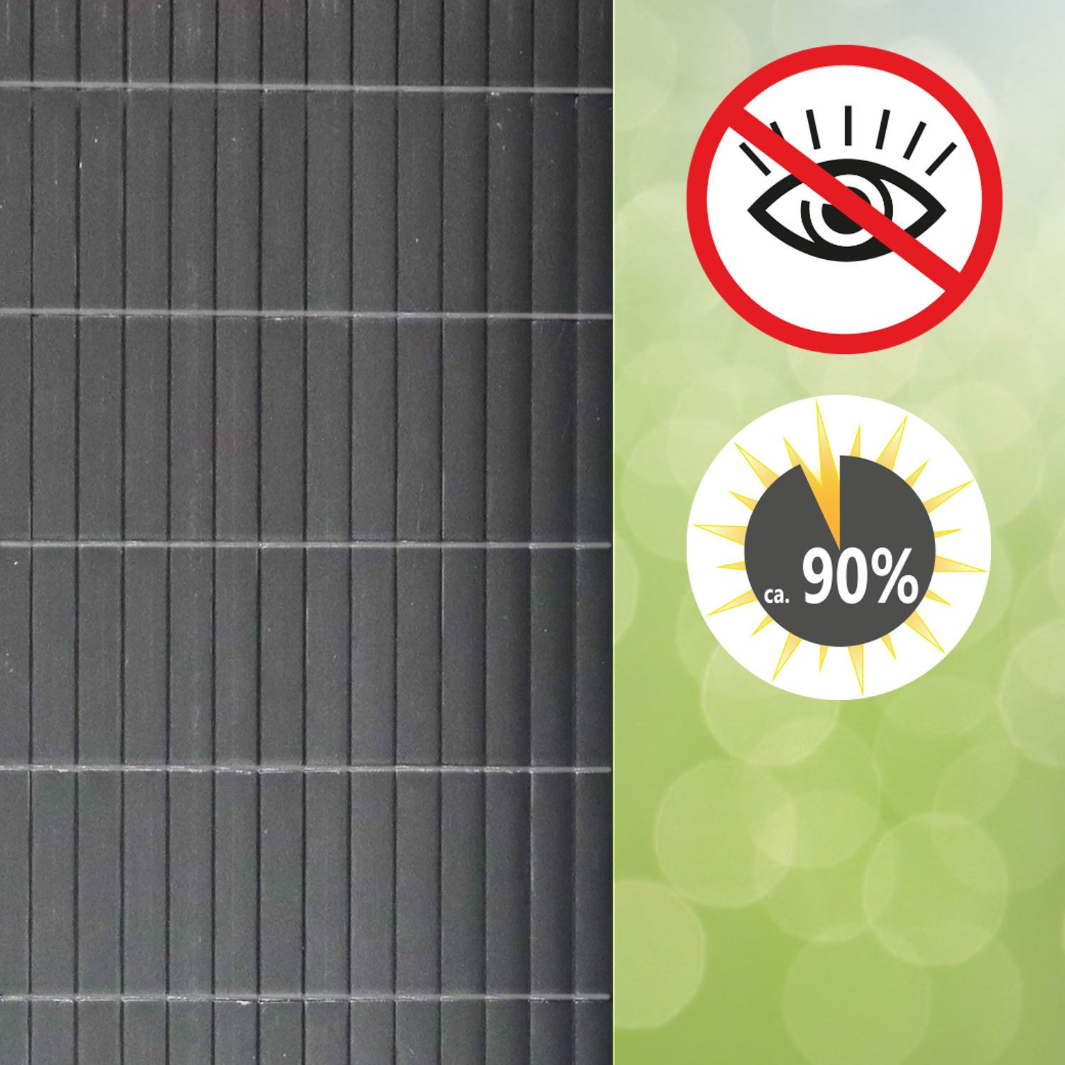 urfence Sichtschutzzaunmatten 80x300 Sichtschutz Balkon PVC Sichtschutzmatte, Garten Windschutz Terrasse