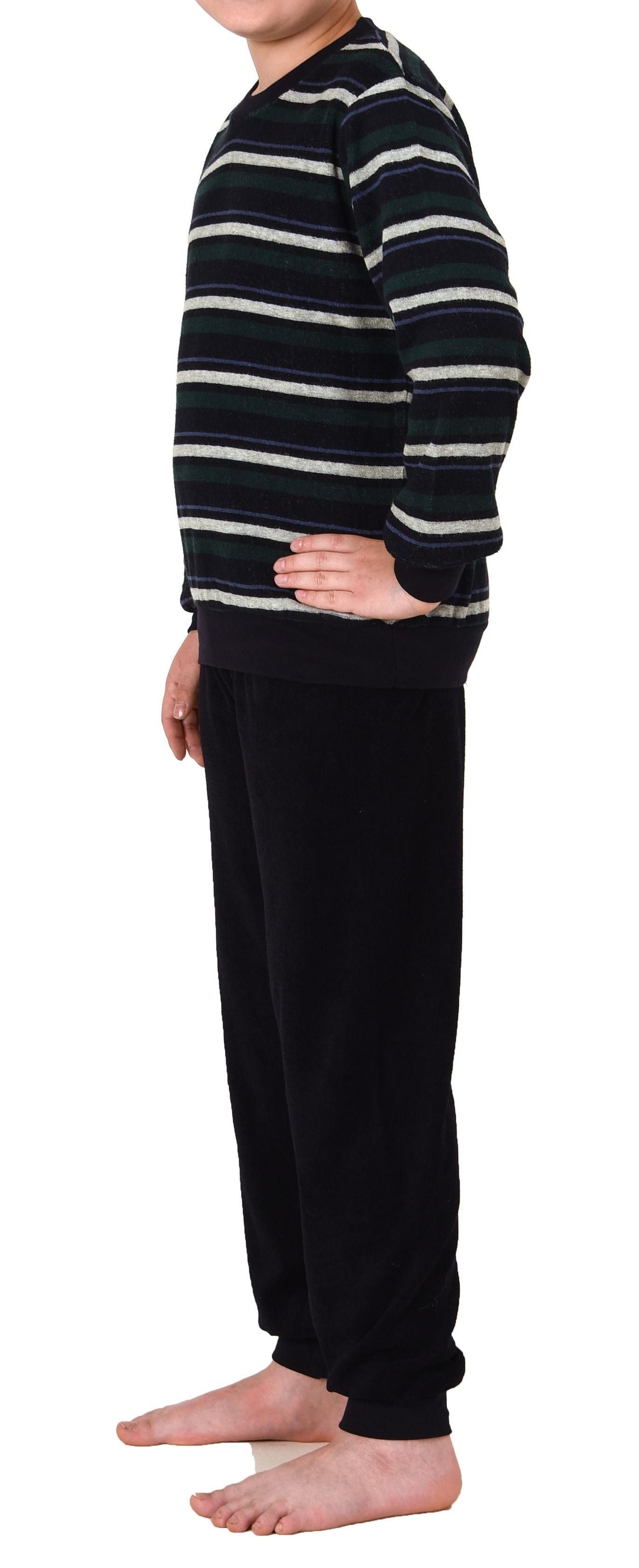 Normann Pyjama Jungen Frottee Pyjama langarm Schlafanzug mit Bündchen - 212 13 804 – Bild 2 von 4