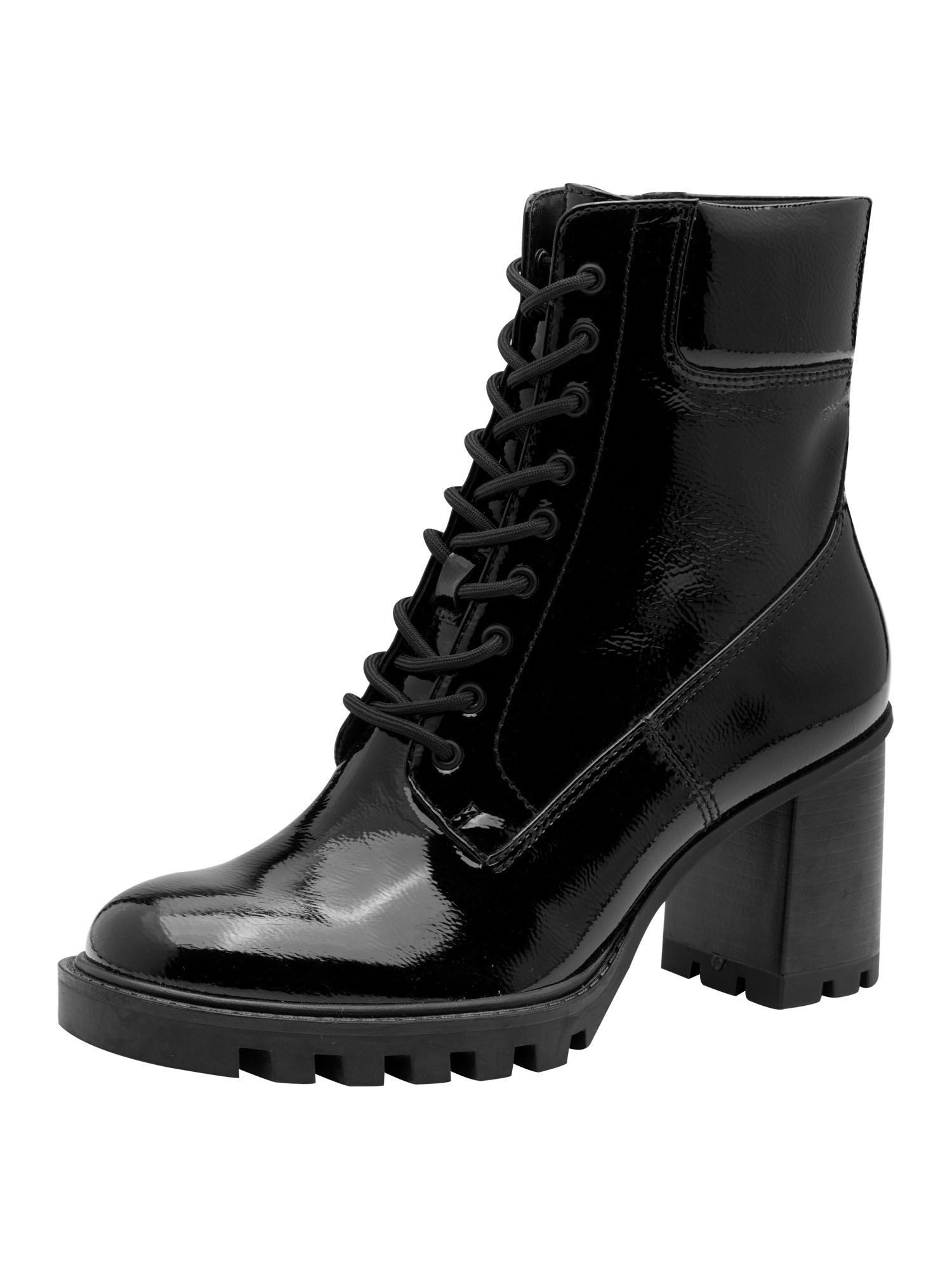 Tamaris mit Reißverschluss Blockabsatz 1-25132-45 Schnürstiefelette