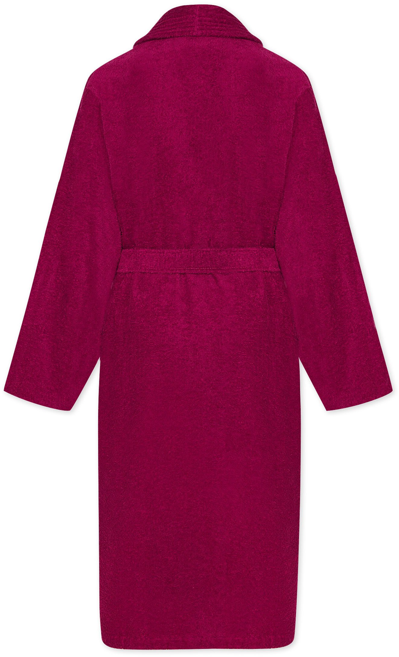 Möve Unisex-Bademantel Basic, Walkfrottier, Schalkragen, Gürtel, mit Schalkragen