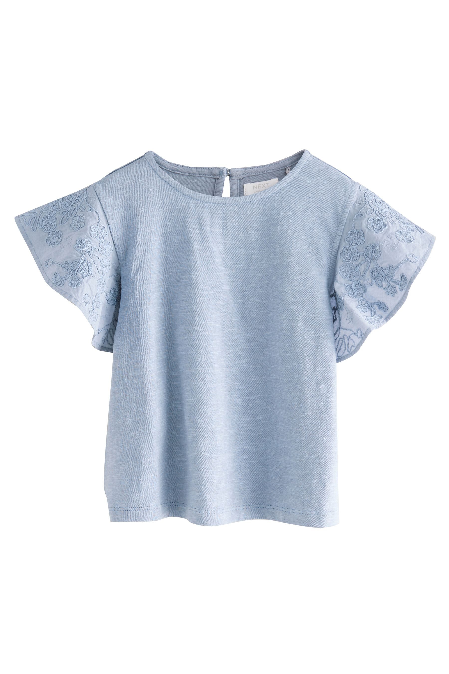 Next T-Shirt T-Shirt mit Volantärmeln aus günstig online kaufen