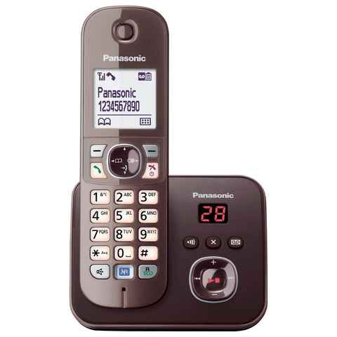 Panasonic KX-TG6821G Schnurloses DECT-Telefon (Mobilteile: 1, mit Anrufbeantworter)