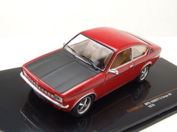 ixo Models Modellauto Opel Kadett C Coupe SR 1976 rot schwarz Modellauto 1:43 ixo models, Maßstab 1:43