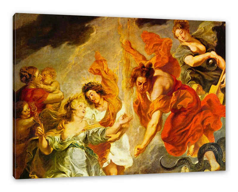 Pixxprint Leinwandbild Peter Paul Rubens - Gemäldezyklus für Maria de' Medici, Peter Paul Rubens - Gemäldezyklus für Maria de' Medici (1 St), Leinwandbild fertig bespannt, inkl. Zackenaufhänger