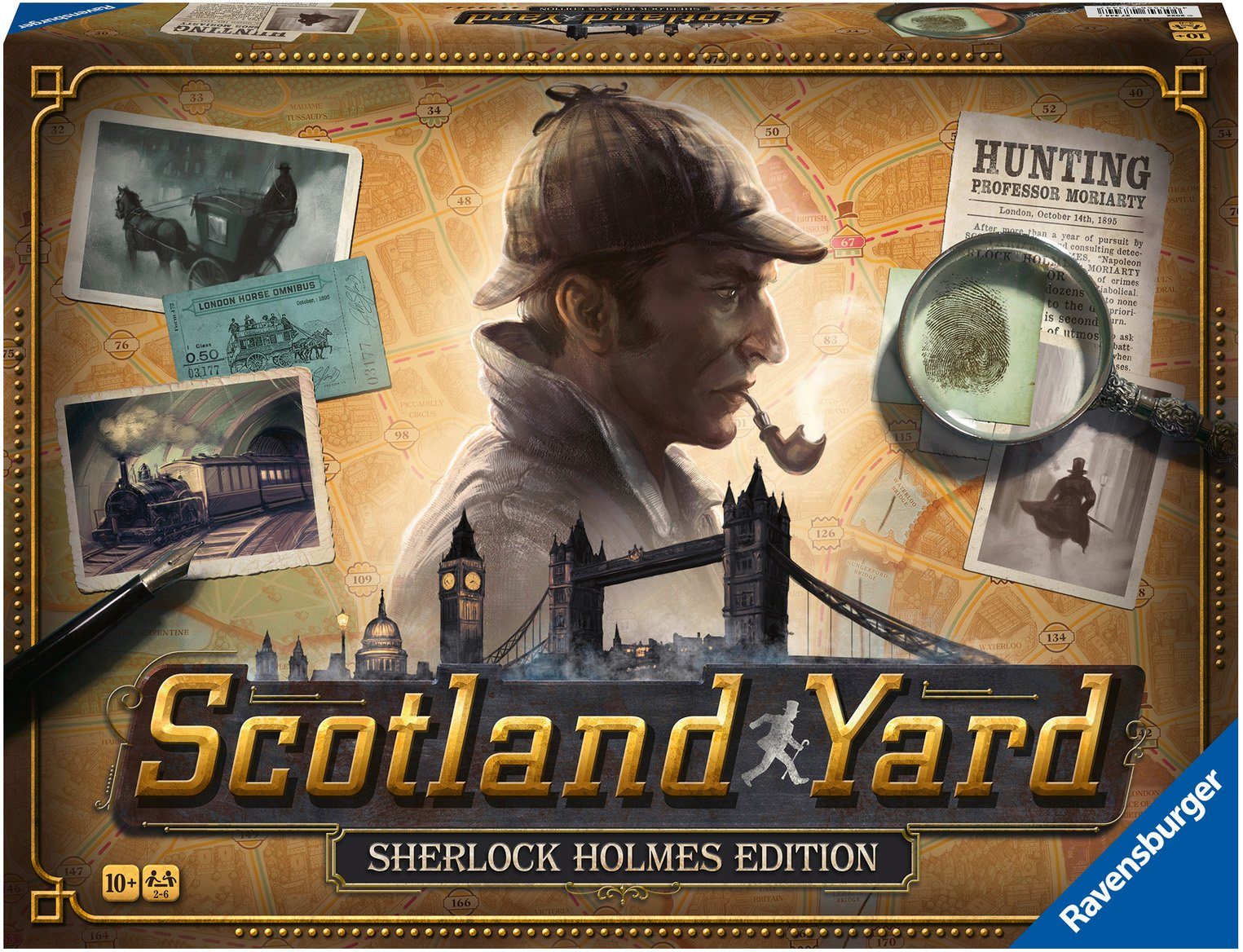Ravensburger Spiel, Versteckspiel Scotland Yard - als Sherlock Holmes Варианты, Made in Europe, FSC® - schützt Wald - weltweit