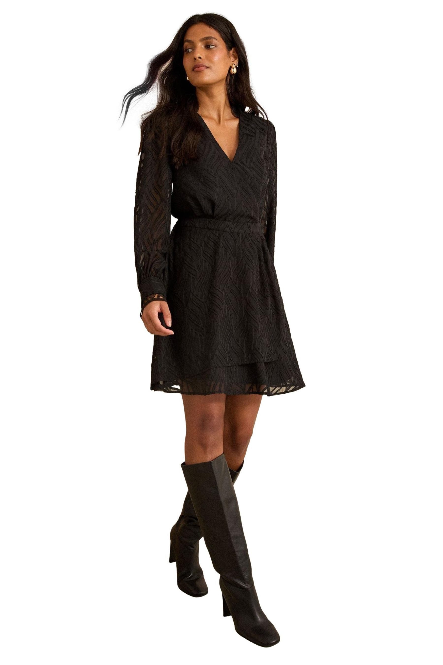 Love & Roses Wickelkleid Love & Roses Minikleid in Wickeldesign (1-tlg)