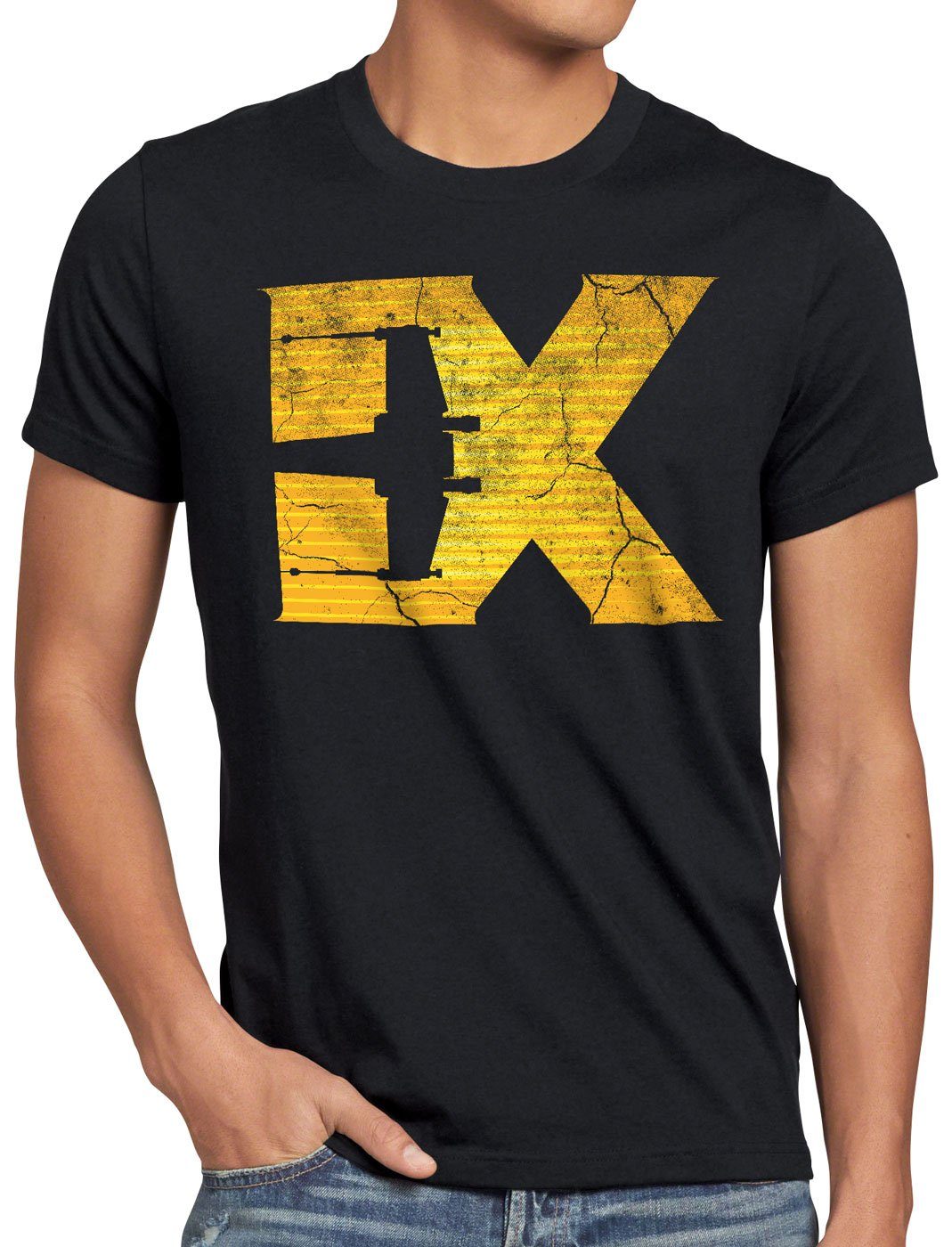 9 xwing T-Shirt rebel IX Herren Print-Shirt kinofilm style3 Episode
