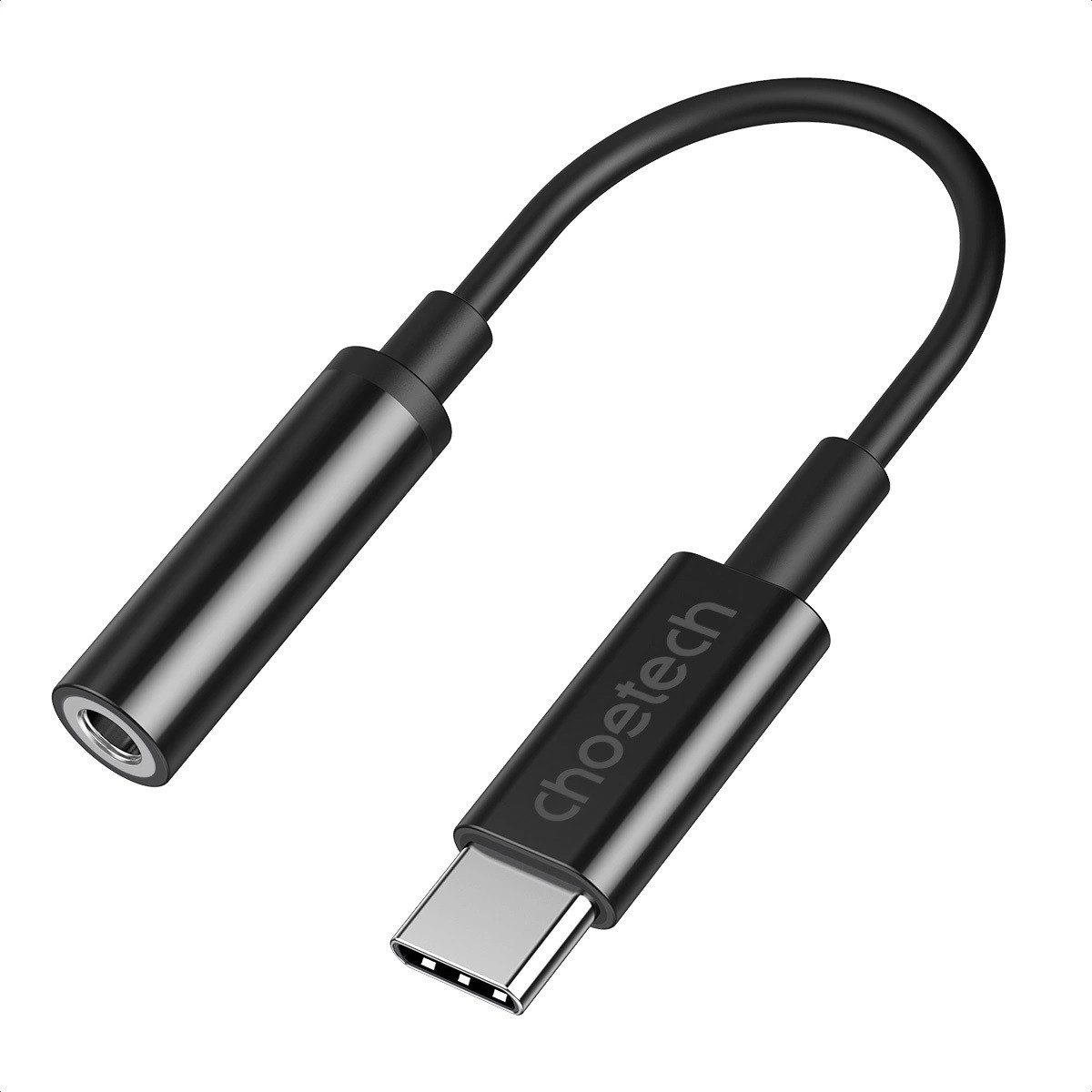 AUX-Adapter - Schwarz AUX003 USB-C/DC 3,5 mm Audio-Adapter 11cm Kabel Audio-Adapter