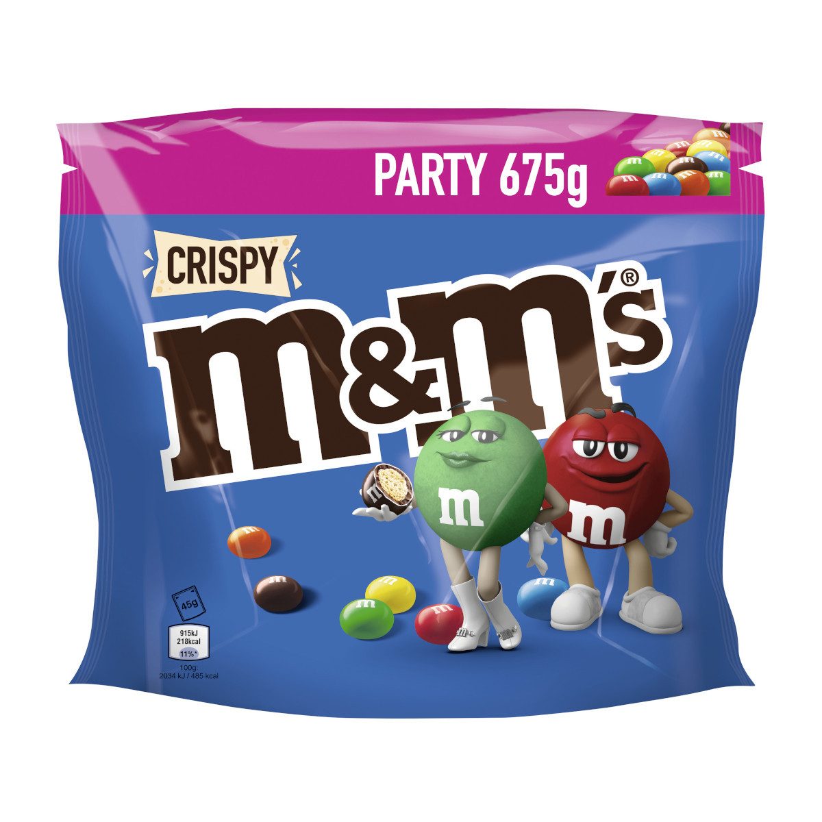 M&M's Schokolade, M&M'S Crispy Knusperreiskern in Milchschokolade Packung 675g