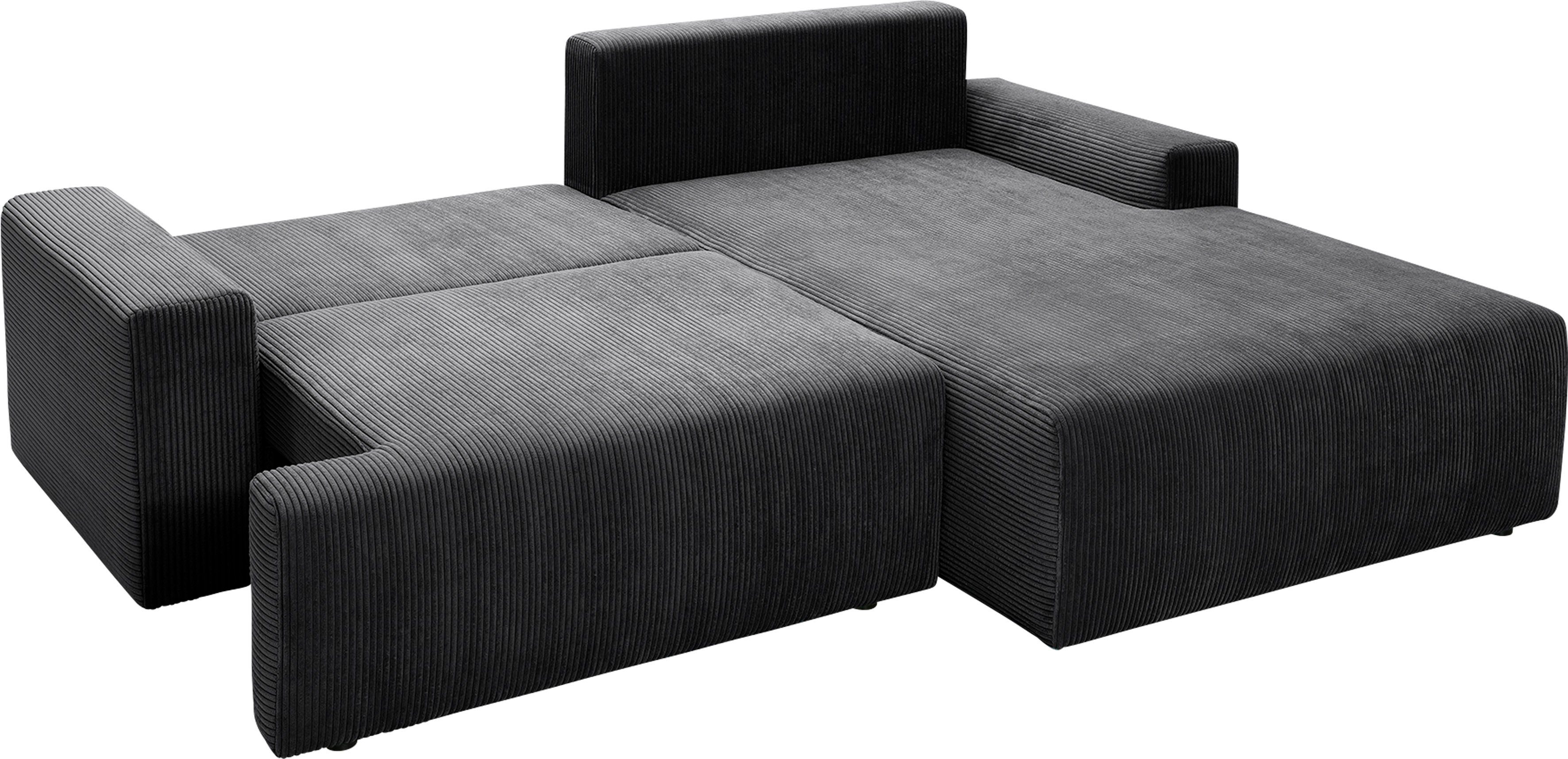 inklusive sofa Bettkasten in Orinoko, Cord-Farben exxpo Bettfunktion fashion Ecksofa verschiedenen anthrazith - und