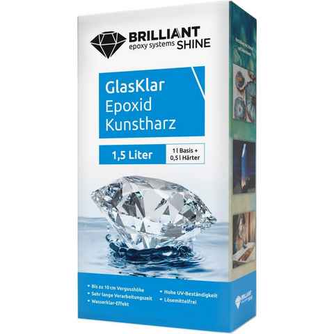 BrilliantShine Bastelnaturmaterial Brilliant Shine Epoxid Kunstharz Glasklar