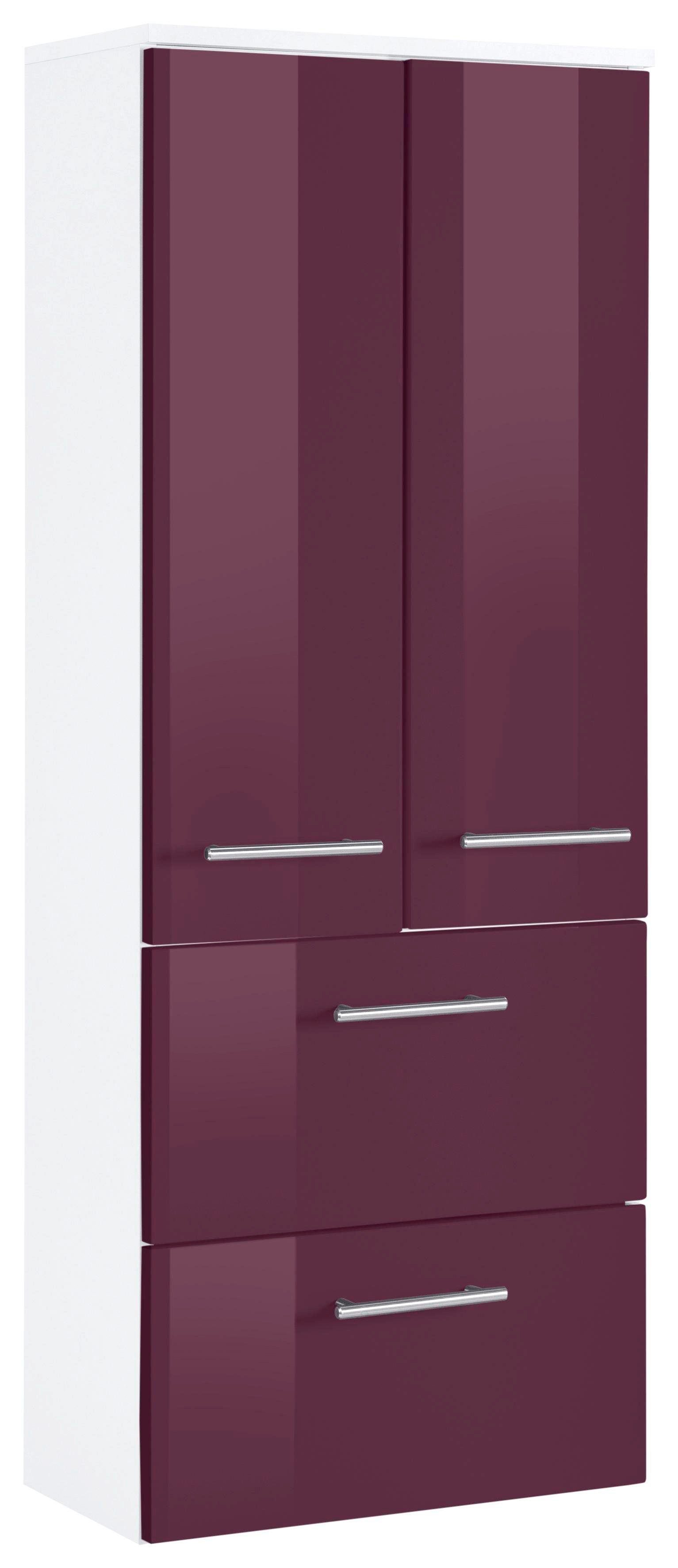 aubergine/weiß Midischrank MÖBEL HELD Venedig