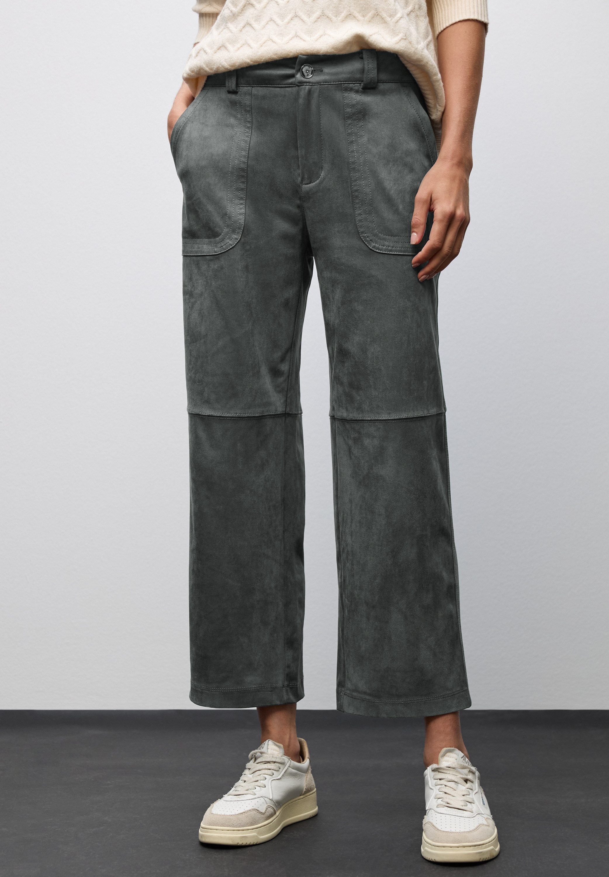 STREET ONE Lederimitathose High Waist günstig online kaufen