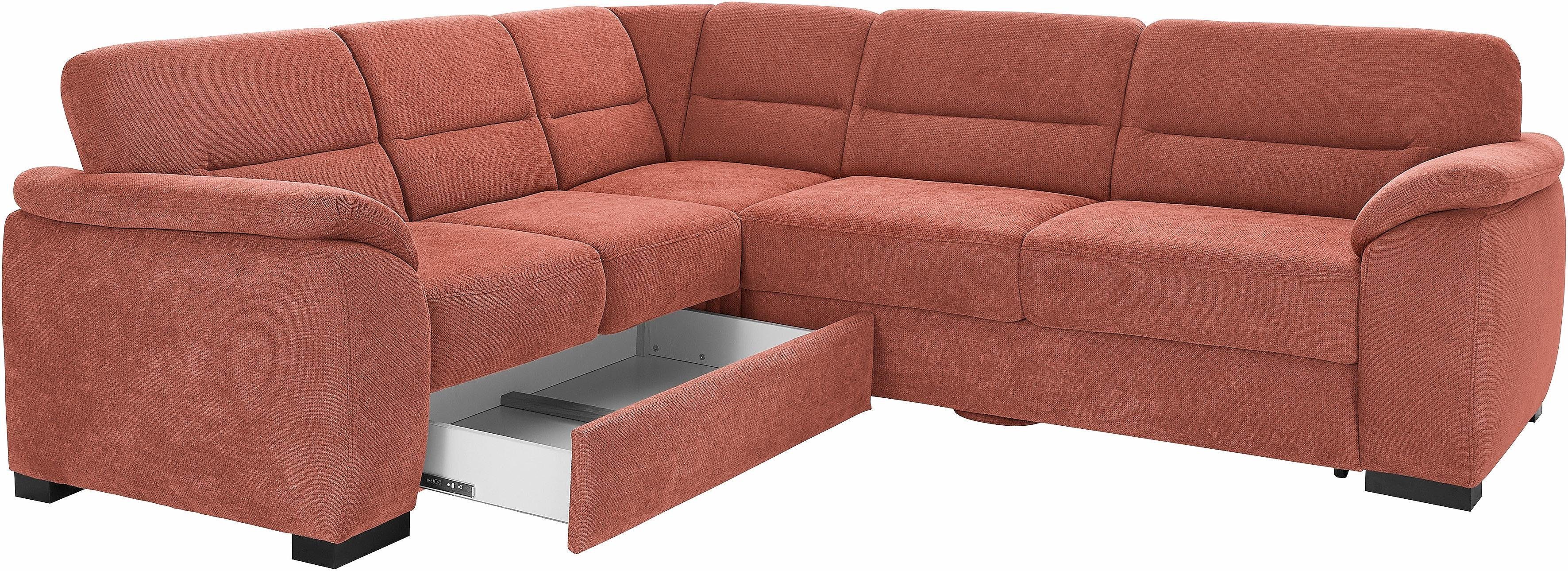 sit&more Ecksofa "Montego L-Form", wahlweise mit Bettfunktion und Schubkast günstig online kaufen