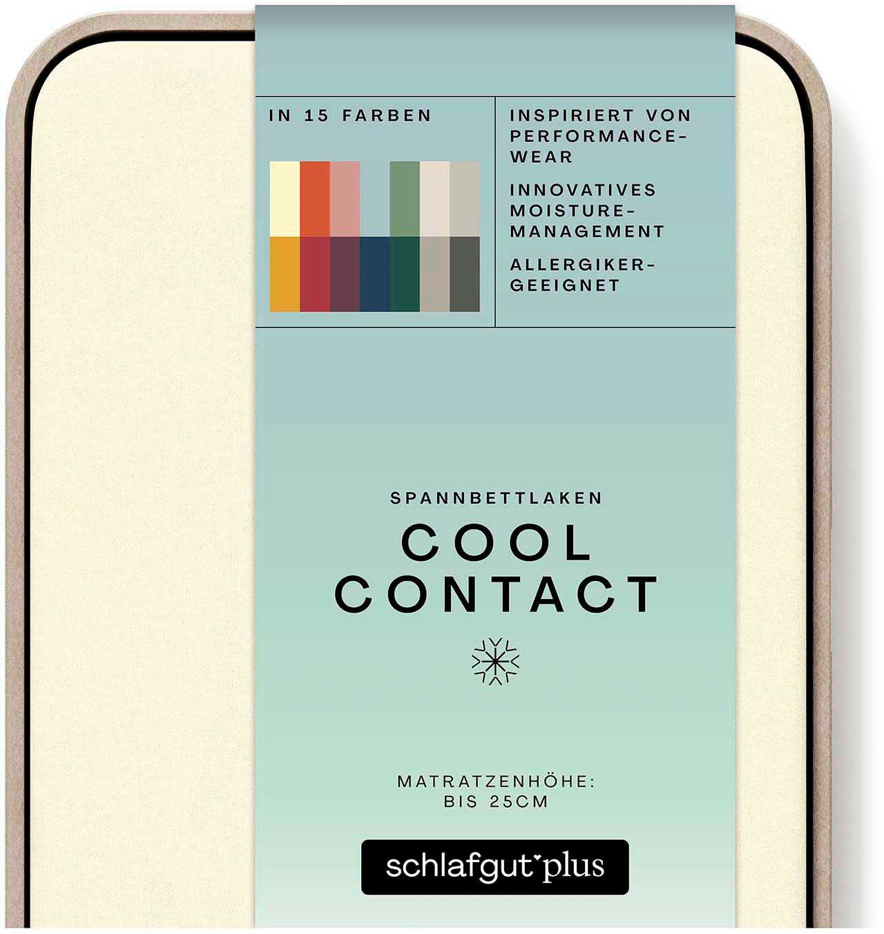 Schlafgut Spannbettlaken Cool Contact, Microfaser, Gummizug: rundum, (1 Stück), 100% gekämmte Mikrofaser