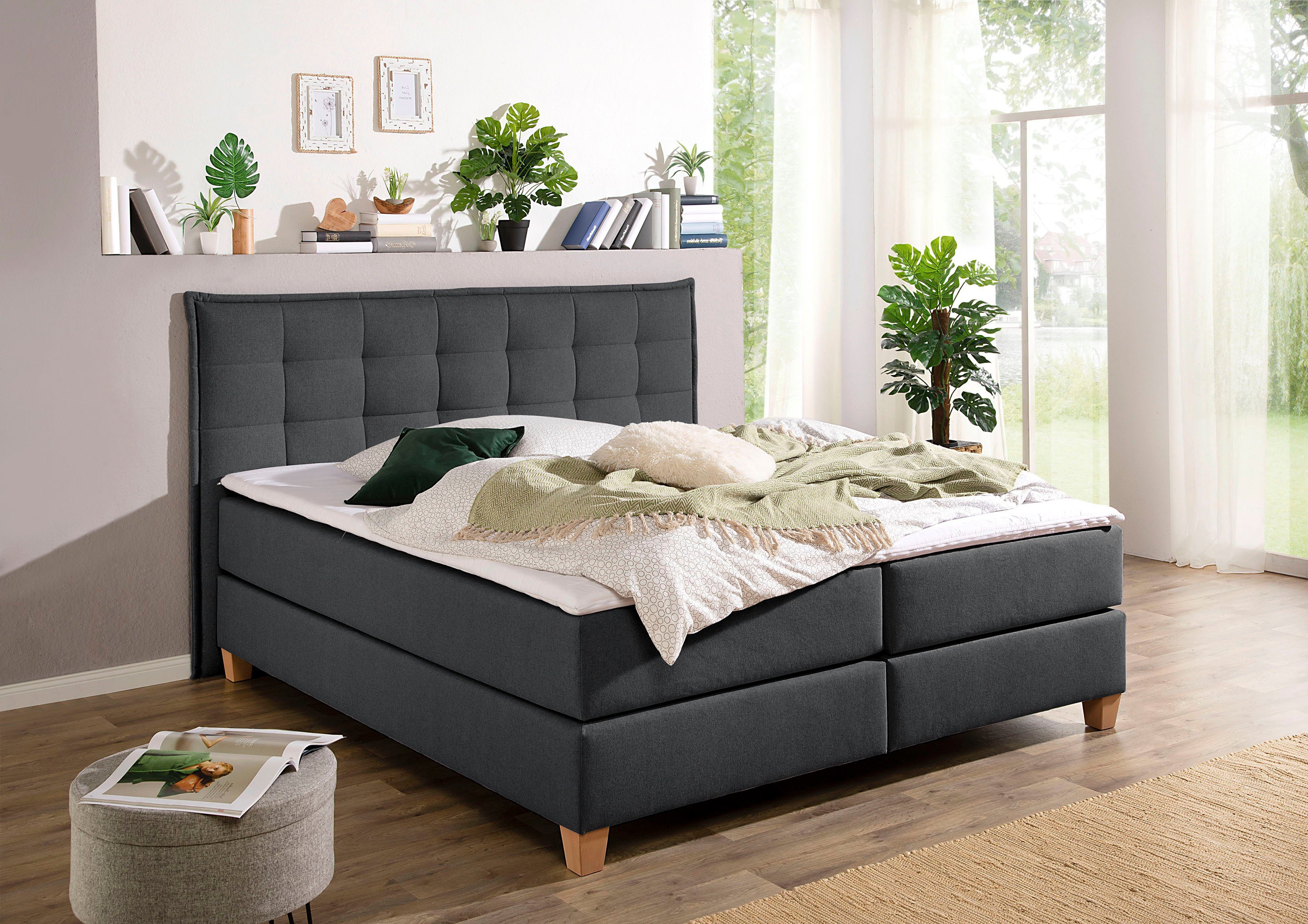 Home affaire Boxspringbett, inklusive Komfortschaum-Topper