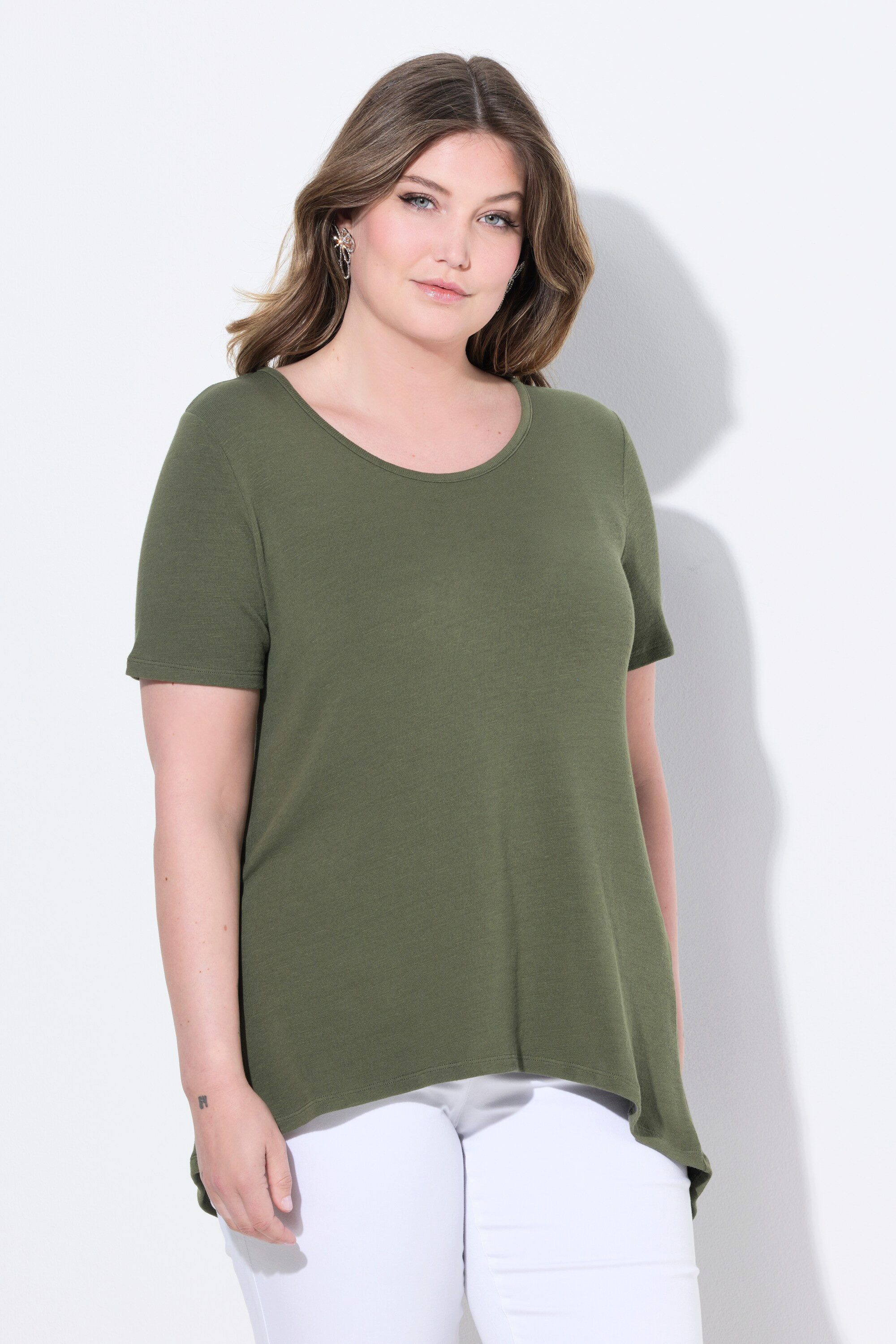 MIAMODA T-Shirt Strickshirt A-Linie Zierfalte im günstig online kaufen