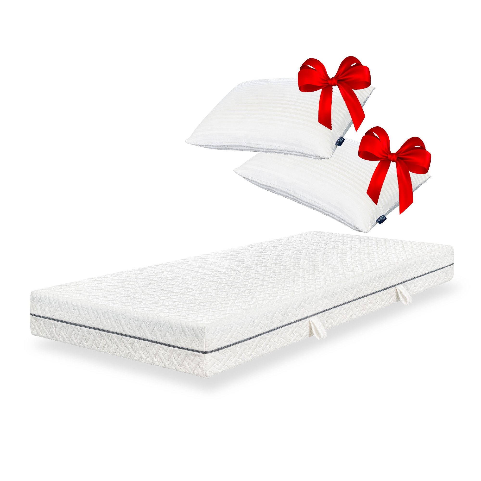 Komfortschaummatratze EASY Schaumstoff Matratze Härtegrad H2 / H3, ergonomischer Kern, Essence Sleep, 18 cm hoch, (inkl. Visco-Schaum-Kopfkissen), Matratze in 90x200, 100x200, 140x200, atmungsaktiv & druckentlastend