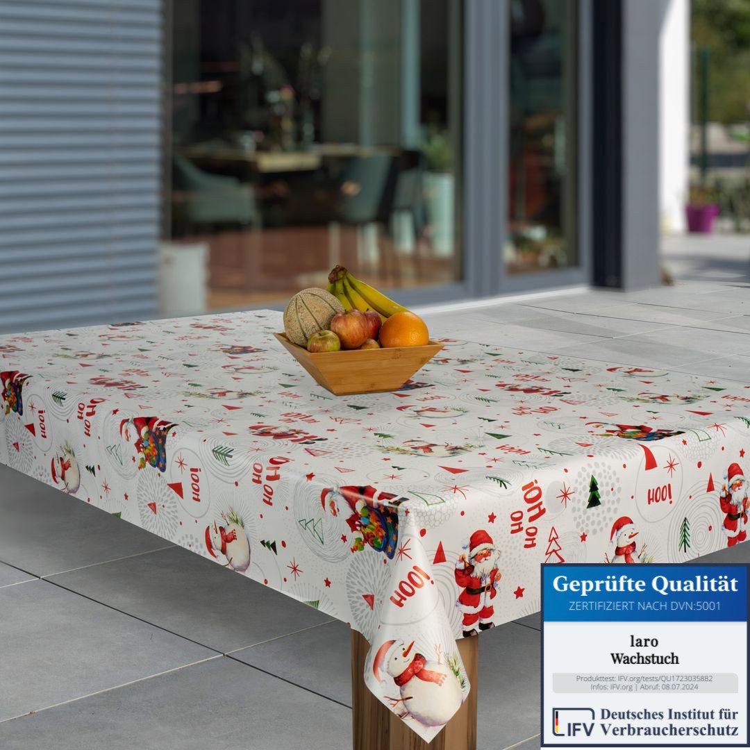 laro Tischdecke Wachstuch-Tischdecken Weihnachten Schneemann rechteckig günstig online kaufen