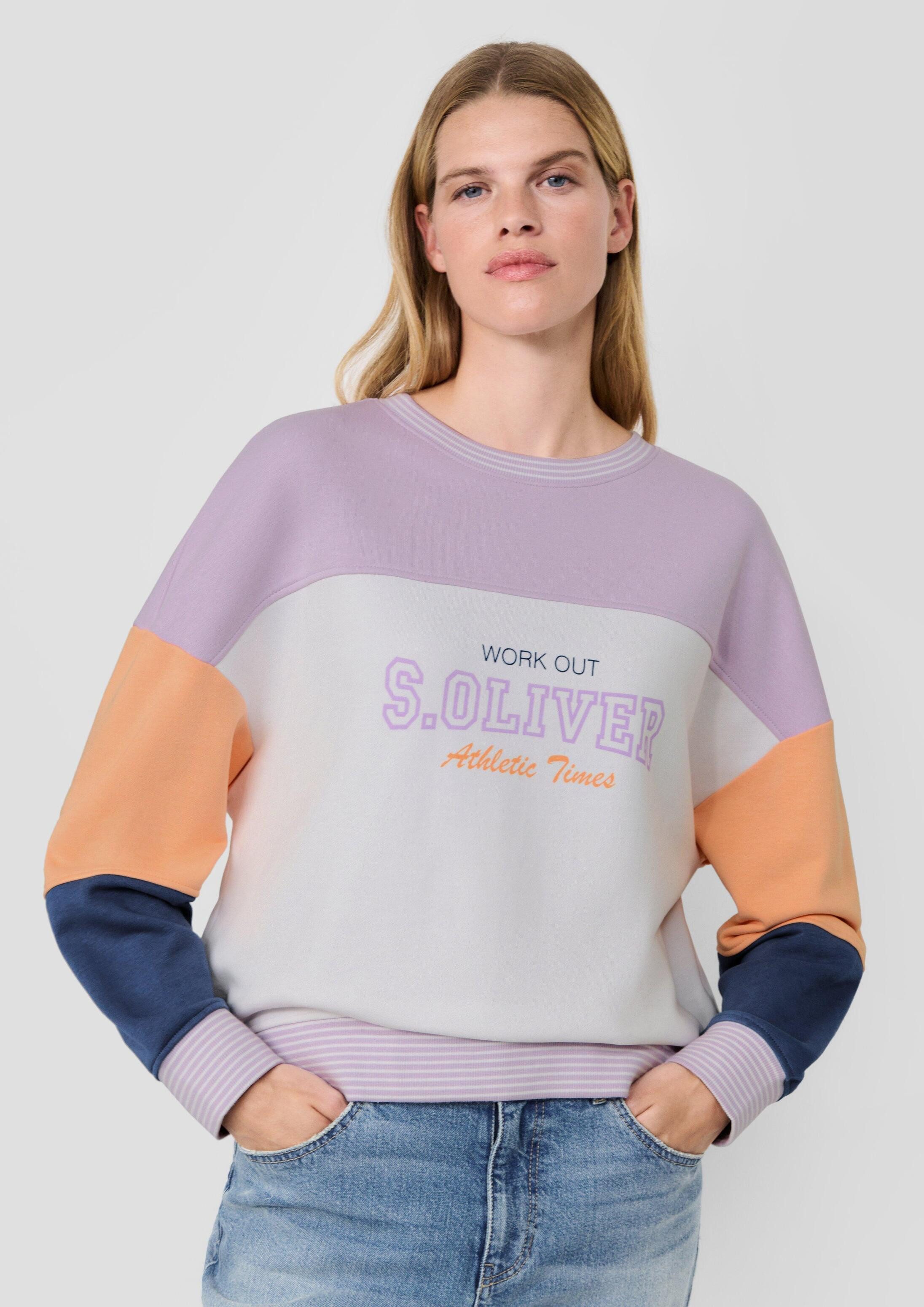 s.Oliver Sweatshirt Sweatshirt s.Oliver x Heidi Klum: Colourblock-Sweatshirt mit Logo