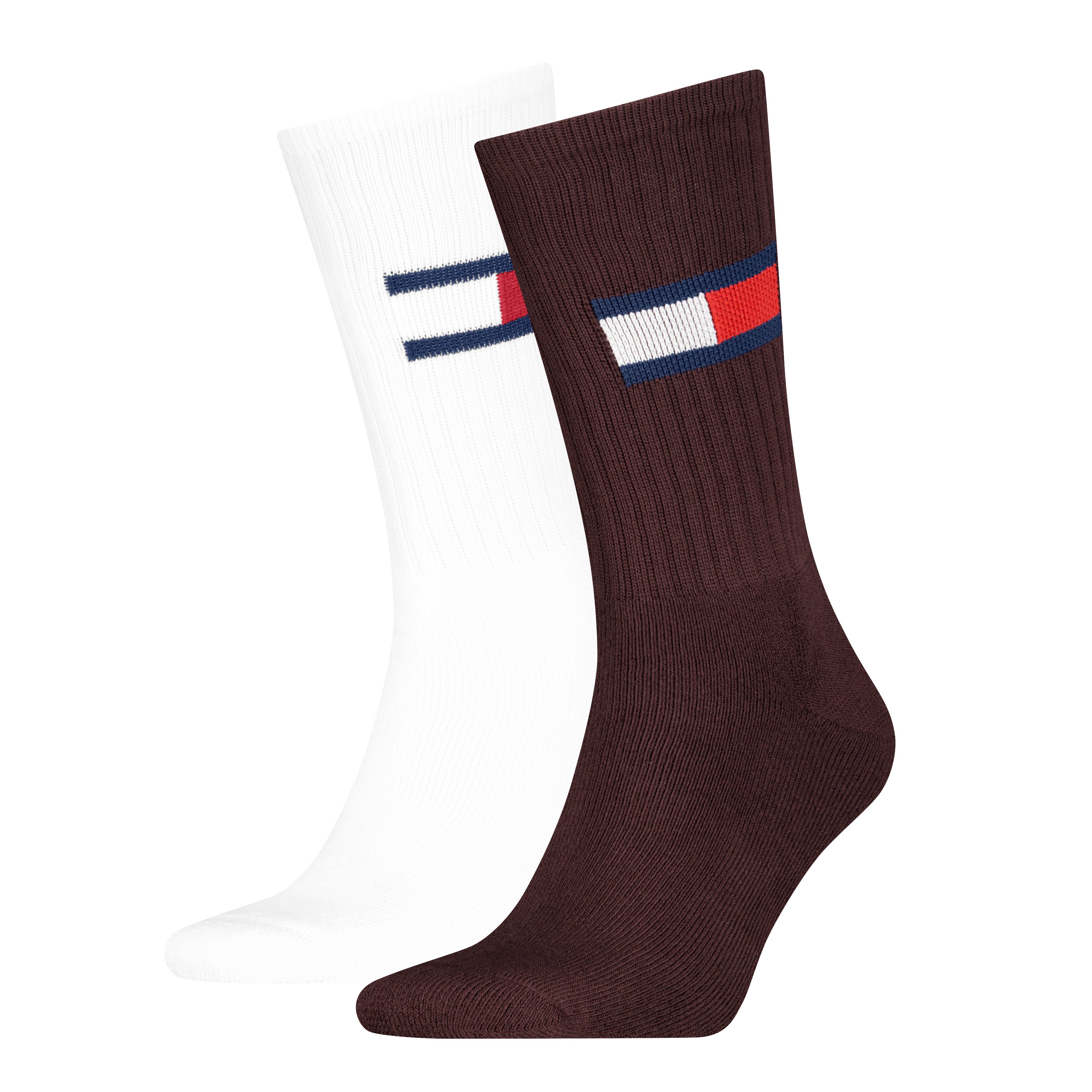 Tommy Hilfiger Socken TH UNI TJ SOCK 2P FLAG (2-Paar, 2 Paar) mit großem Logo