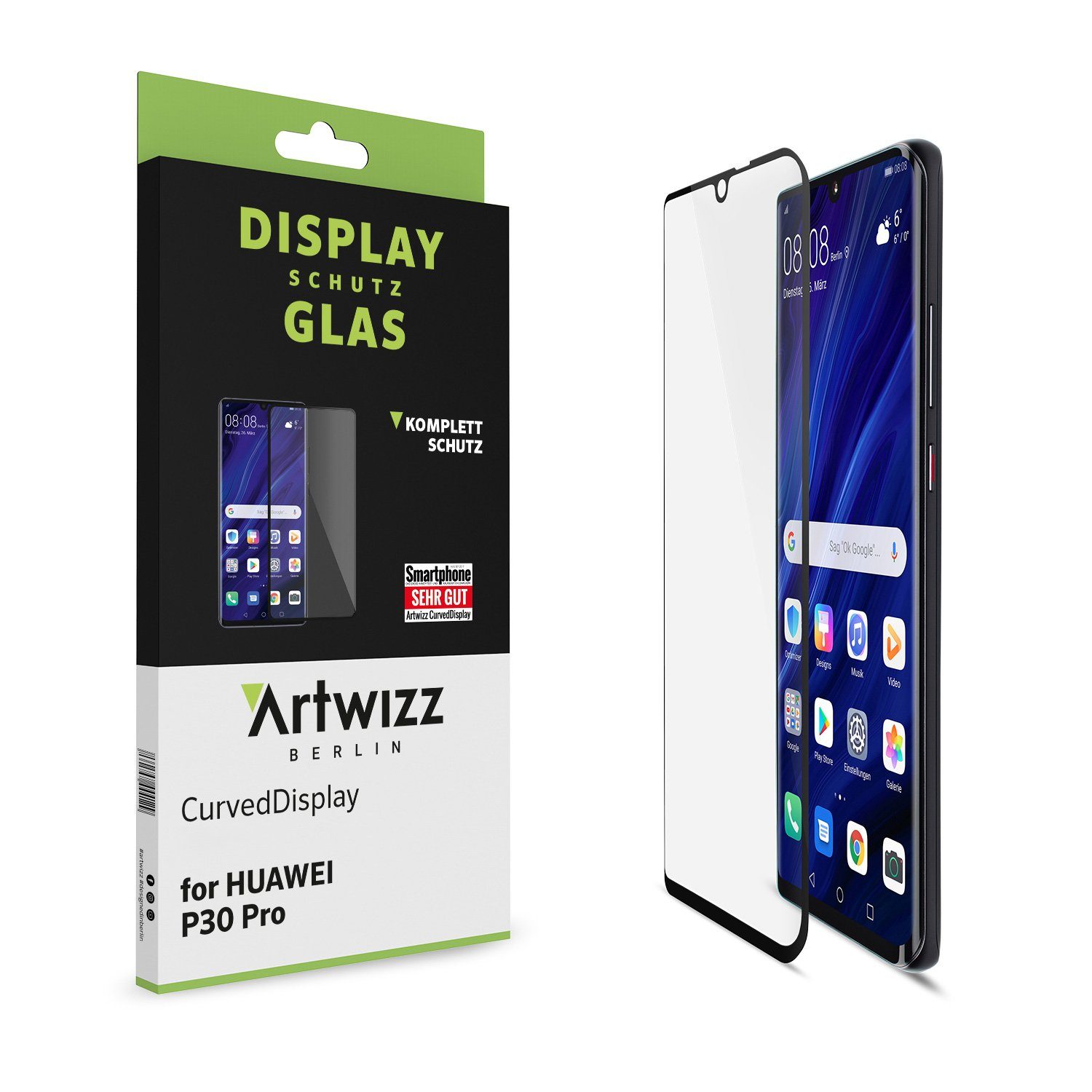 Artwizz Schutzfolie »Artwizz CurvedDisplay Schutzglas designed für [Huawei P30  Pro / New Edition] - Displayschutz aus Sicherheitsglas mit 100%  Display-Abdeckung, 9H Härte«, HuaweiP30 Pro, P30 Pro New Edition online  kaufen | OTTO