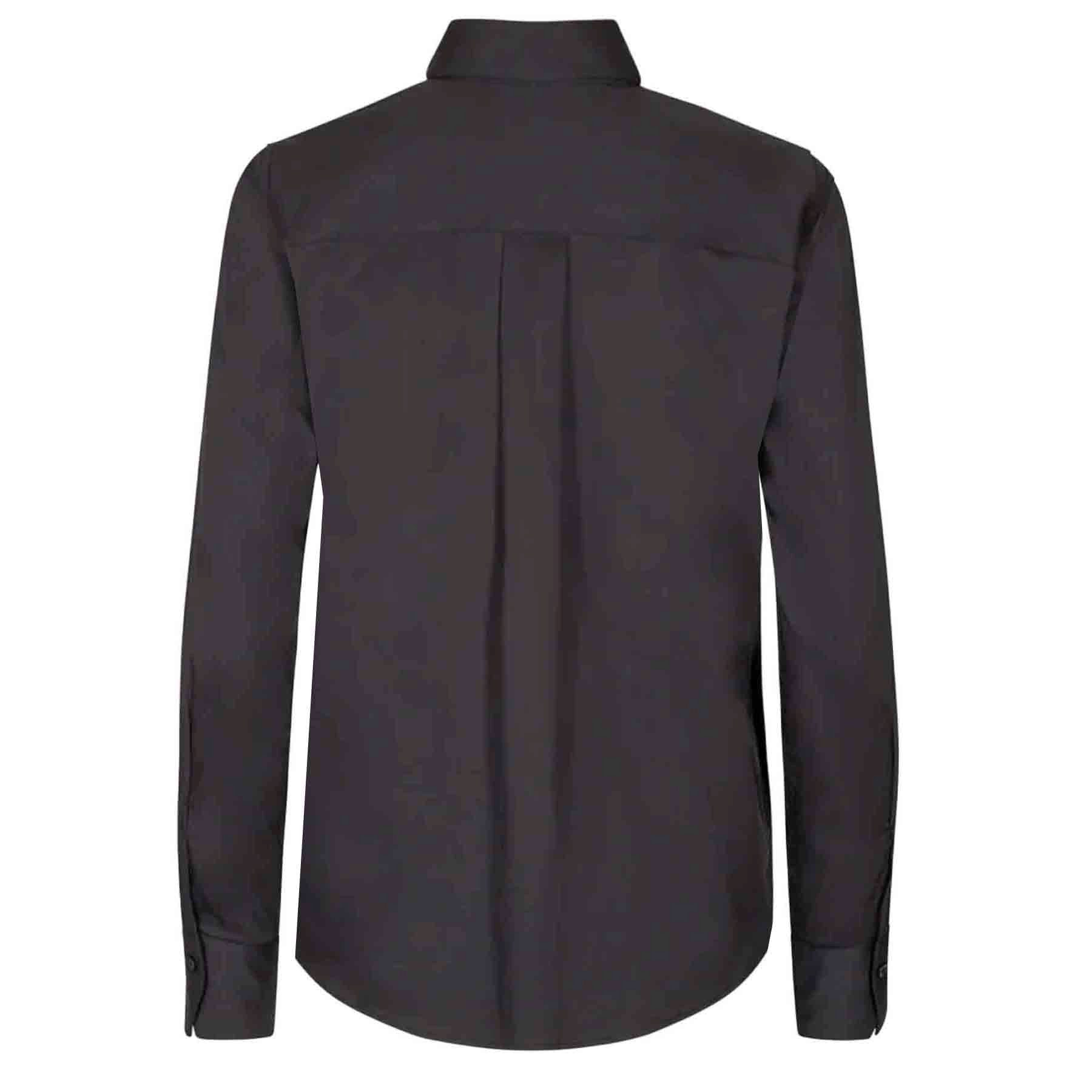 Mos Mosh Langarmbluse MOS MOSH Bluse MARTINA aus Baumwoll-Gemisch - Black