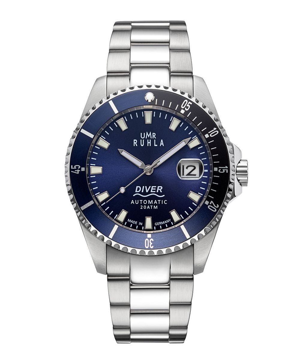 UMR Ruhla Taucheruhr 42,7 mm – Automatikuhr mit blauem Zifferblatt & Edelst günstig online kaufen