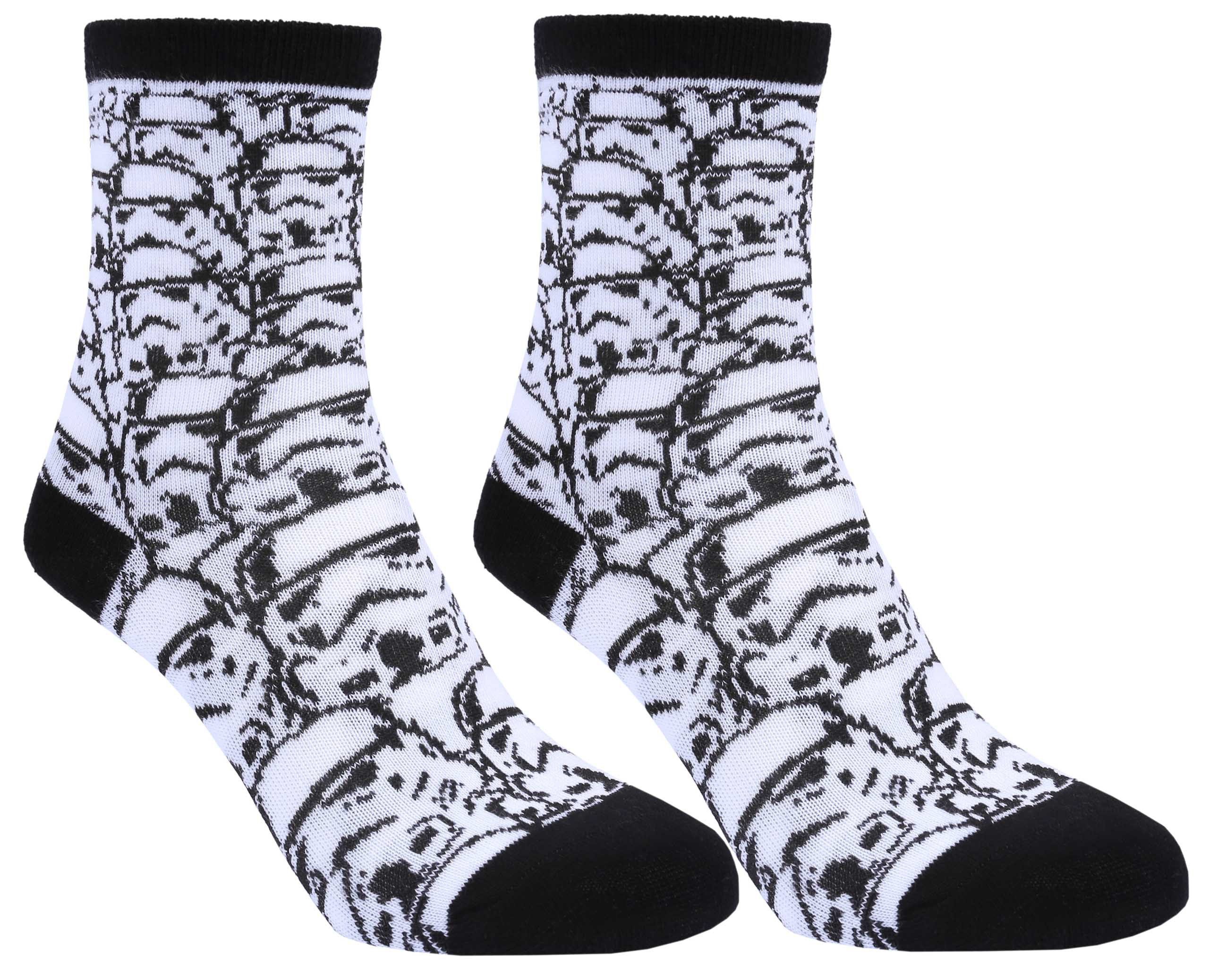 Star Wars Haussocken Schwarz-weiße STAR WARS DISNEY - Socken 26.5/30.5 EU