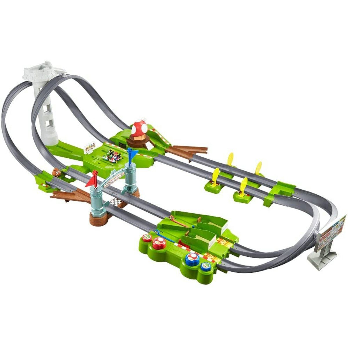 Mattel® Autorennbahn Hot Wheels - Mario Kart Rennbahn inkl. 2 Spielzeugautos
