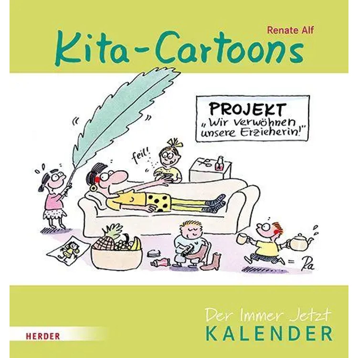 HERDER Verlag Wandkalender Kita-Cartoons. Der Immer-Jetzt-Kalender