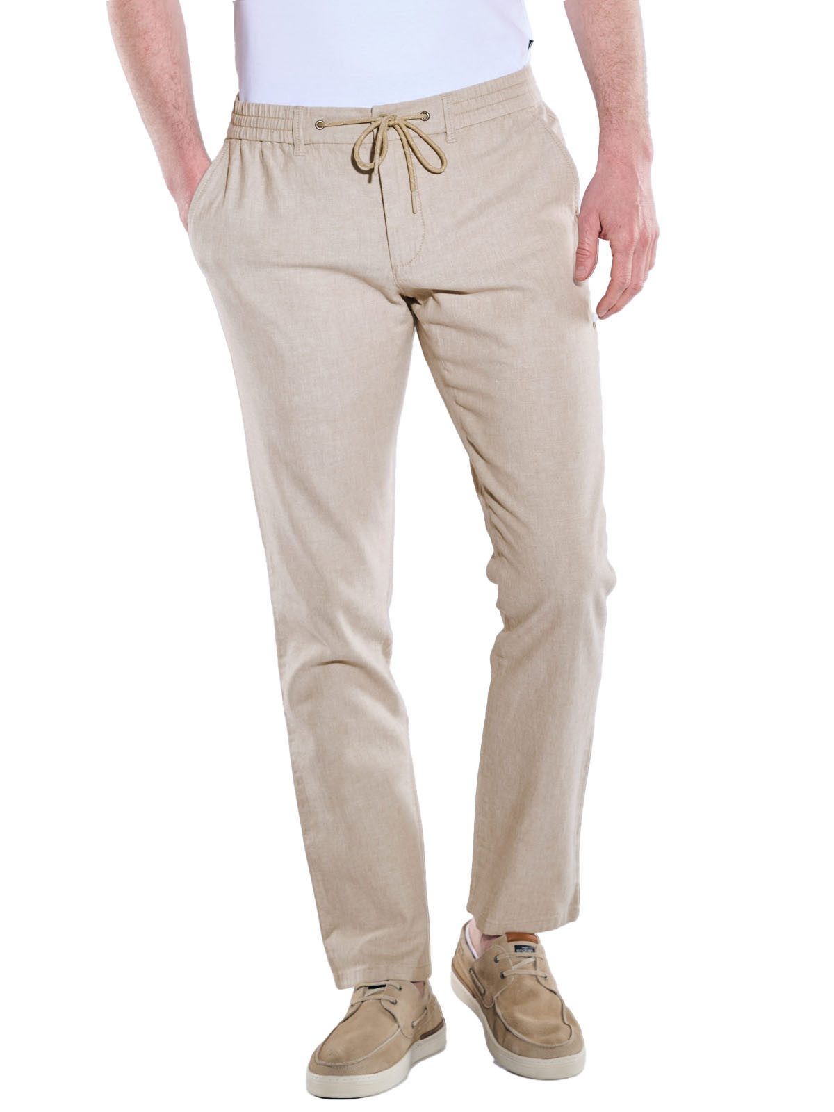 Engbers Chinohose Herren Chino mit Tunnelzug, Sand