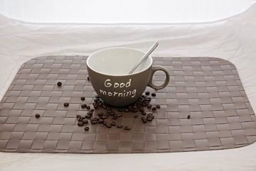 Haus und Deko Geschirr-Set Tasse Becher Good Morning Kaffetasse Steingut Mug Teetasse Milchkaffee (1-tlg), Keramik