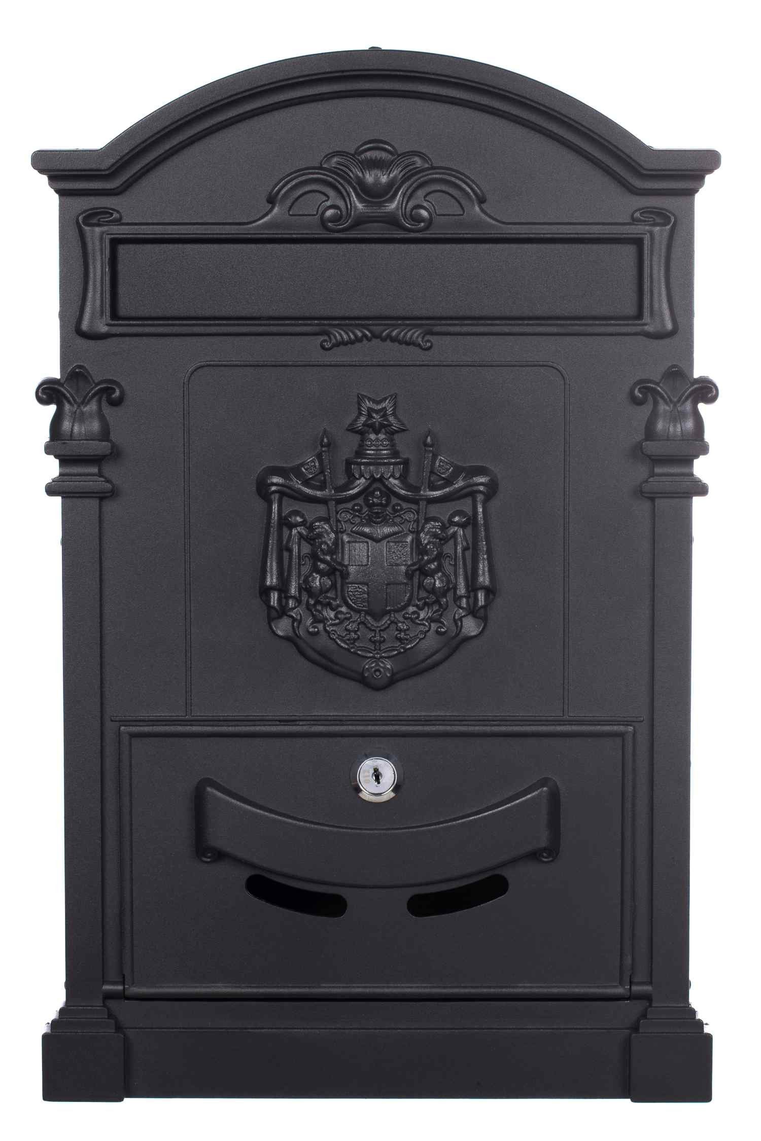 BIRENDY Briefkasten Antiker Briefkasten LB-001-Long Schwarz günstig online kaufen
