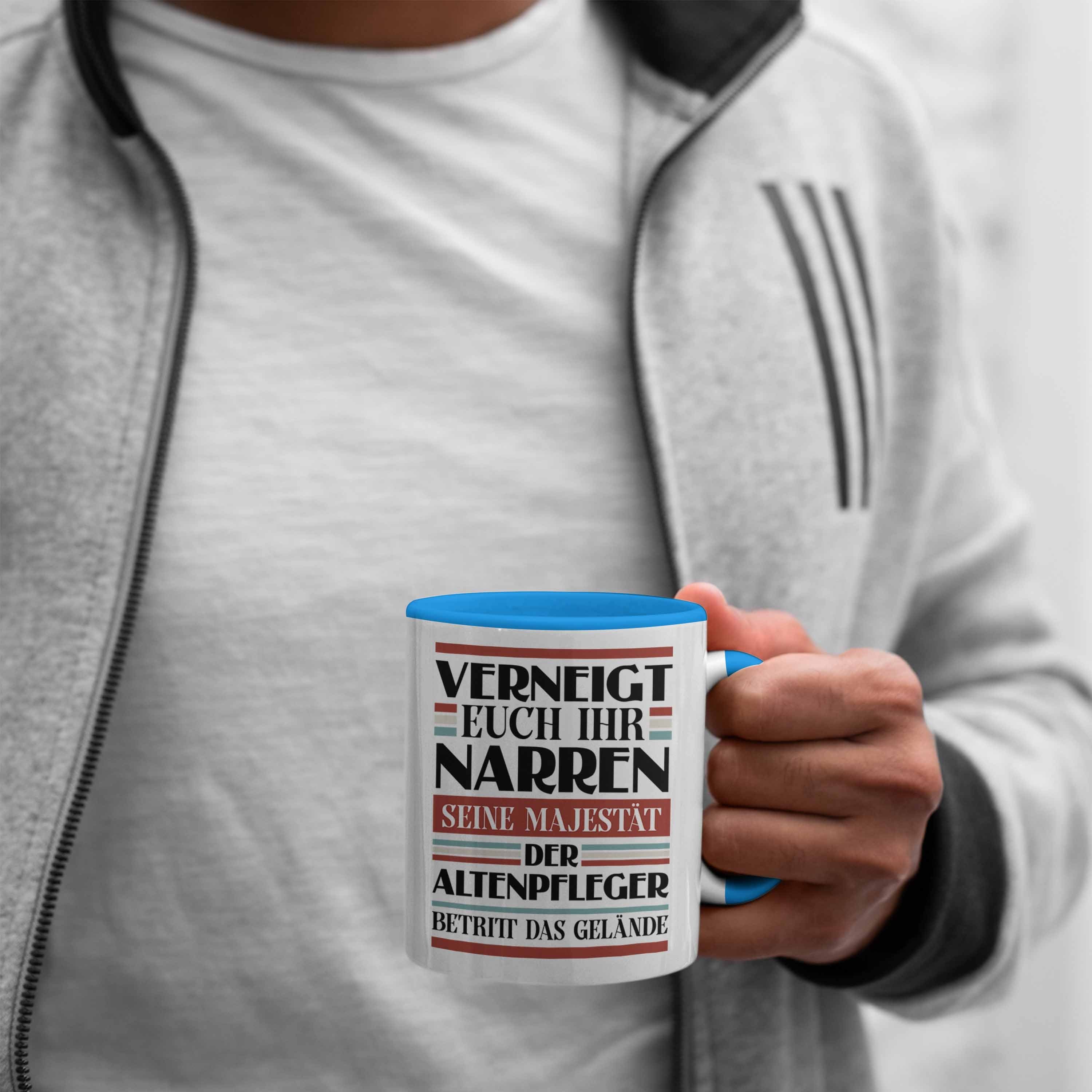 - Männer Trendation Verneigt Lustig Tasse Trendation Spruch Altenpfleger Blau Tasse Geschenk