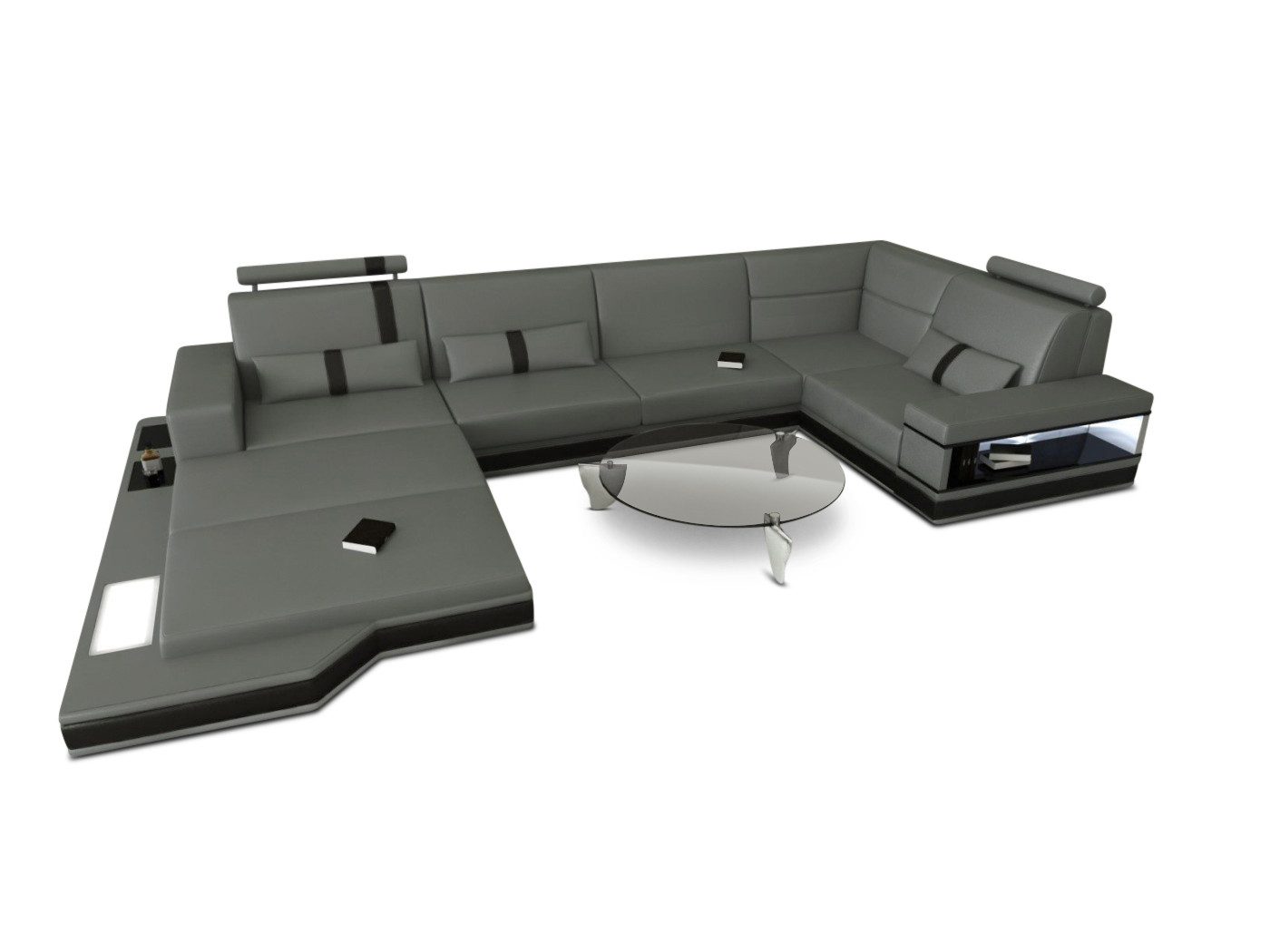 Sofa Dreams Wohnlandschaft Ledersofa Ledercouch Messana günstig online kaufen