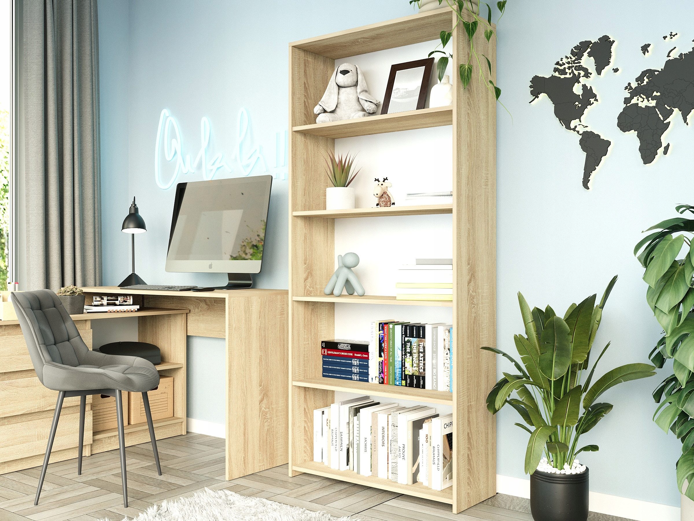 Home Collective Bücherregal mit 4 Ablagen günstig online kaufen