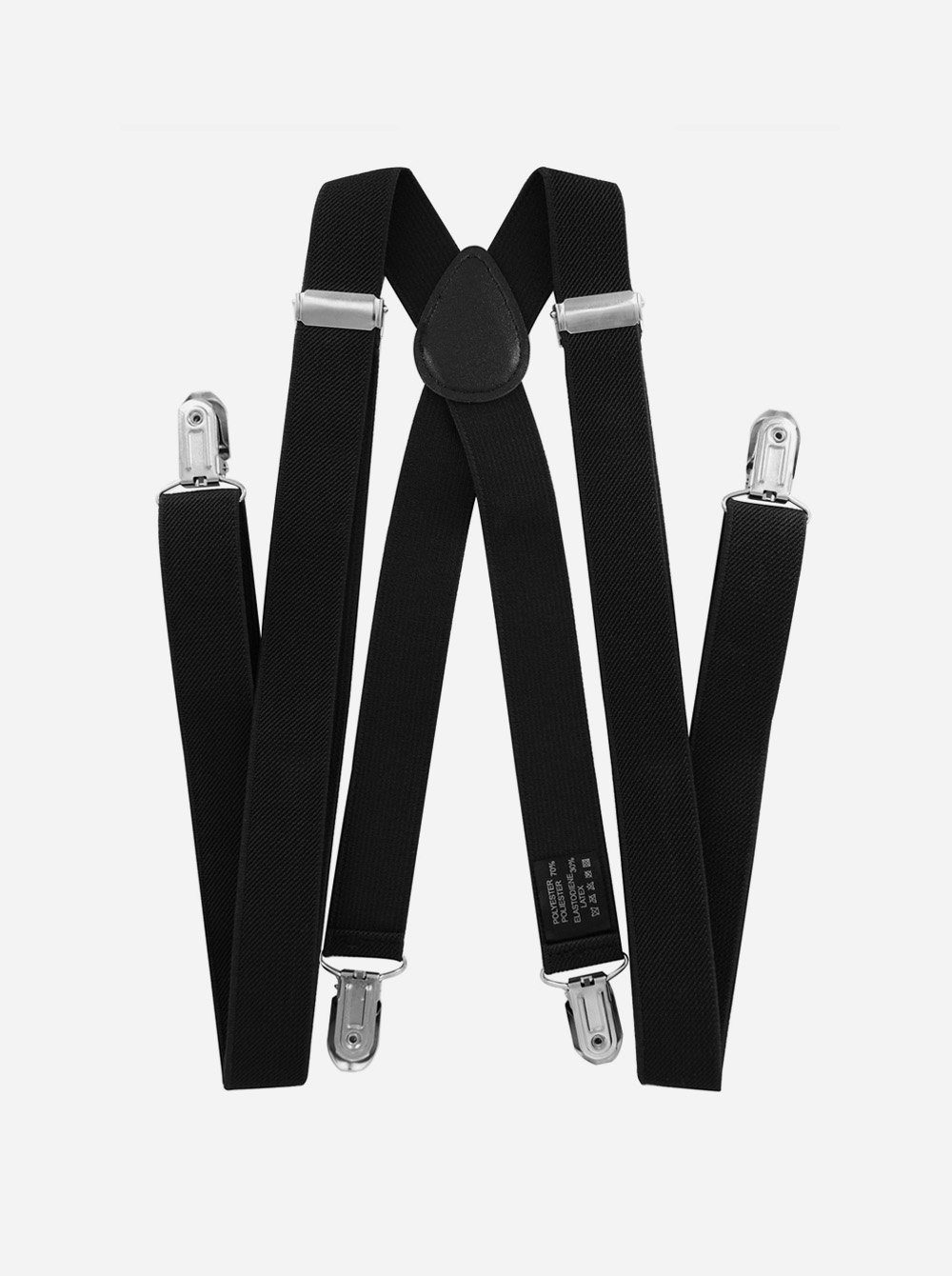 axy Hosenträger Herren Hosenträger mit Fliege Set (2-St., 2er Set) 4 Stabile Clips X-Form 2,5cm Breit verstellbar und elastisch – Bild 4 von 5