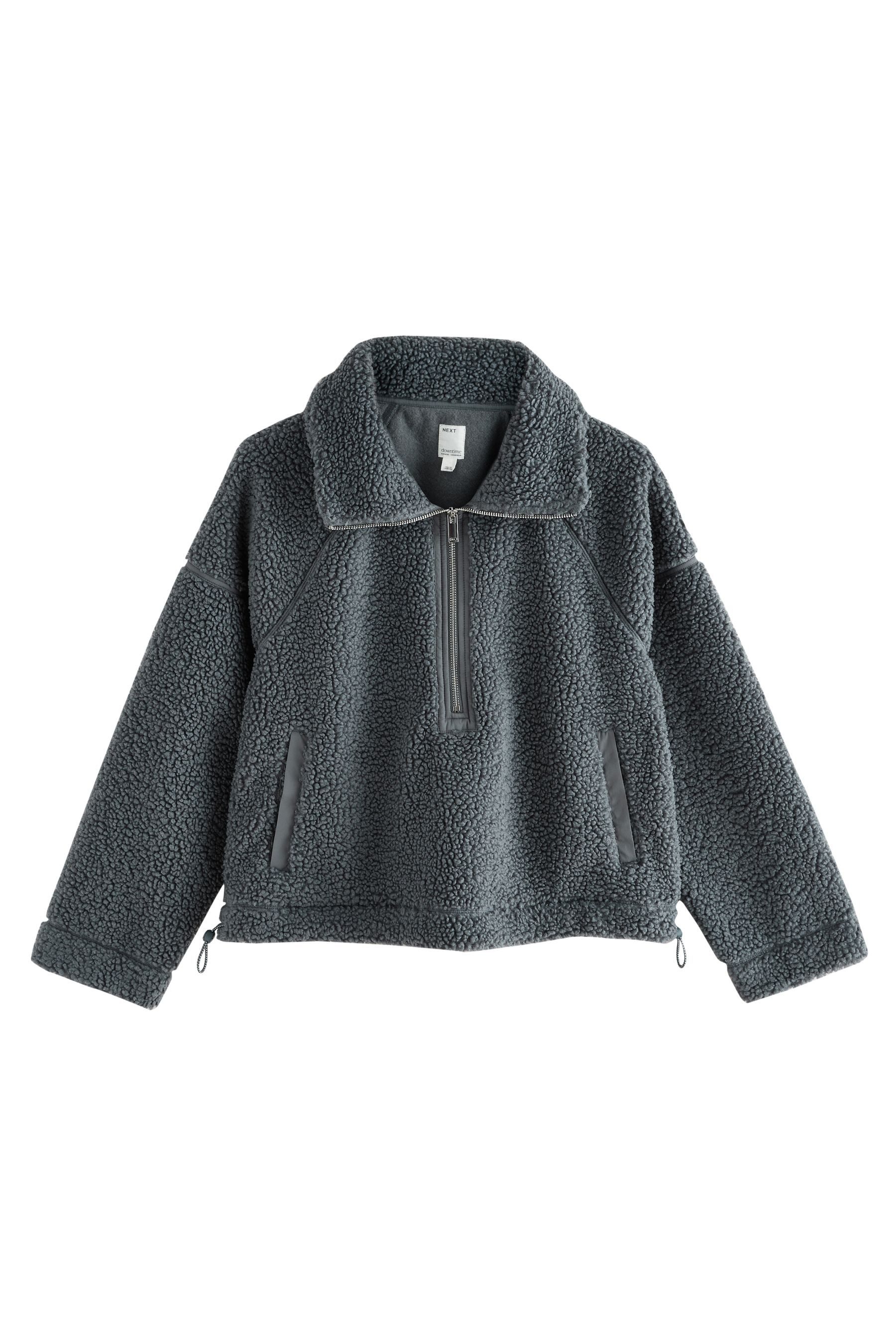 Next Fleecejacke Borg-Fleece mit halben Reißverschluss günstig online kaufen