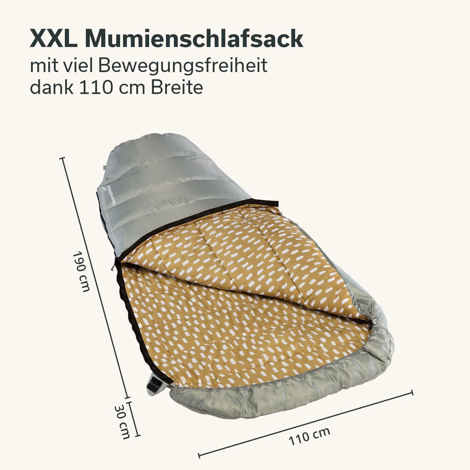 Skandika Mumienschlafsack Vegas Schlafsack XXL, Reißverschluss: günstig online kaufen