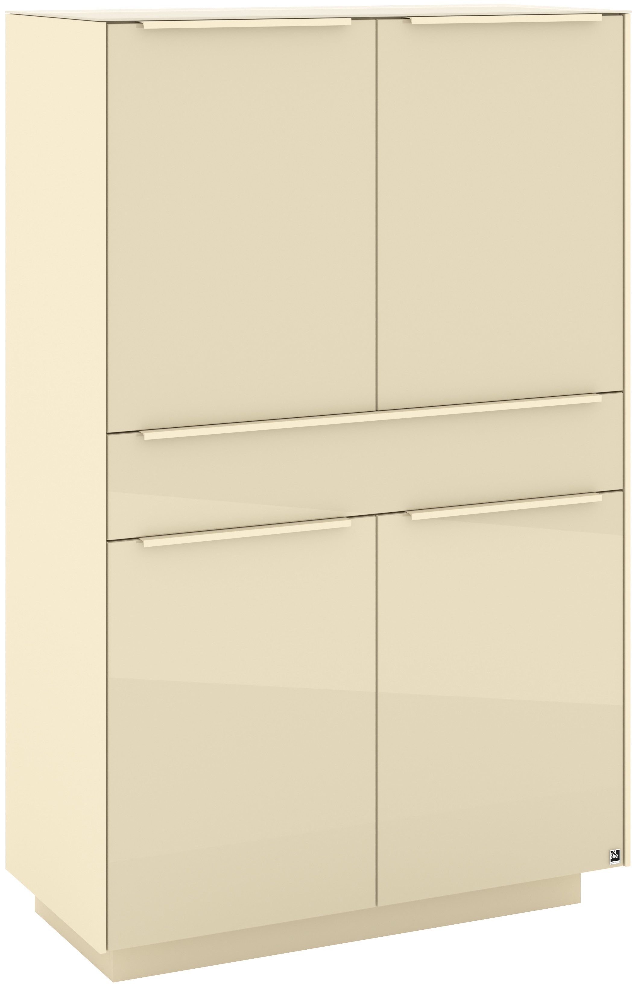 set one by Musterring Highboard Reno (1 St), Mit Sockel in diversen Farben, 148 cm Höhe & Farbauswahl