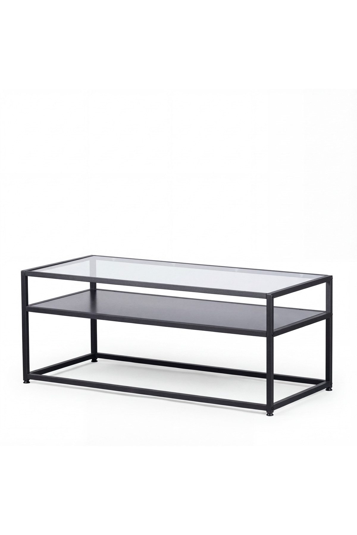 en.casa Couchtisch, mit Ablageboden, Sicherheitsglas, schwarz 91144055