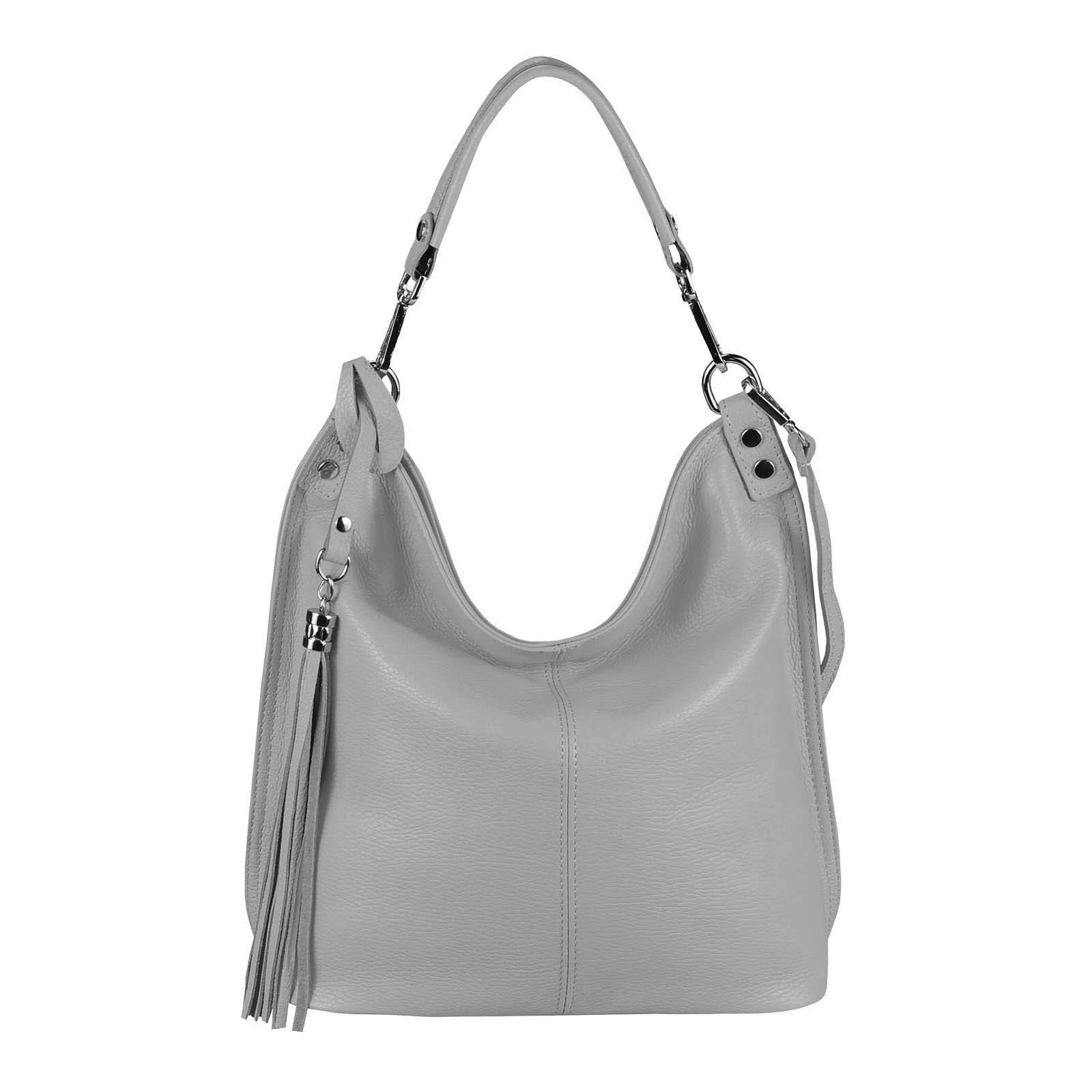 Schultertasche MADE IN ITALY XL Damen Nappa Leder Handtasche Shopper Umhängetasche