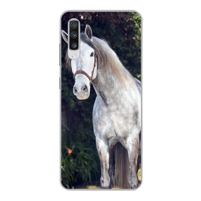 MuchoWow Handyhülle Pferd - Halfter - Natur Phone Case Handyhülle Samsung Galaxy A70 Silikon Schutzhülle