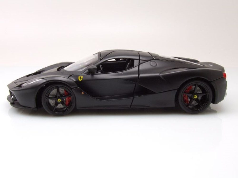 Bburago Modellauto Ferrari LaFerrari 2014 matt schwarz, Maßstab 1:18