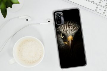 MuchoWow Handyhülle Vogel - Adler - Raubvögel - Auge - Schnabel - Licht, Phone Case, Handyhülle Xiaomi Redmi Note 10, Silikon, Schutzhülle